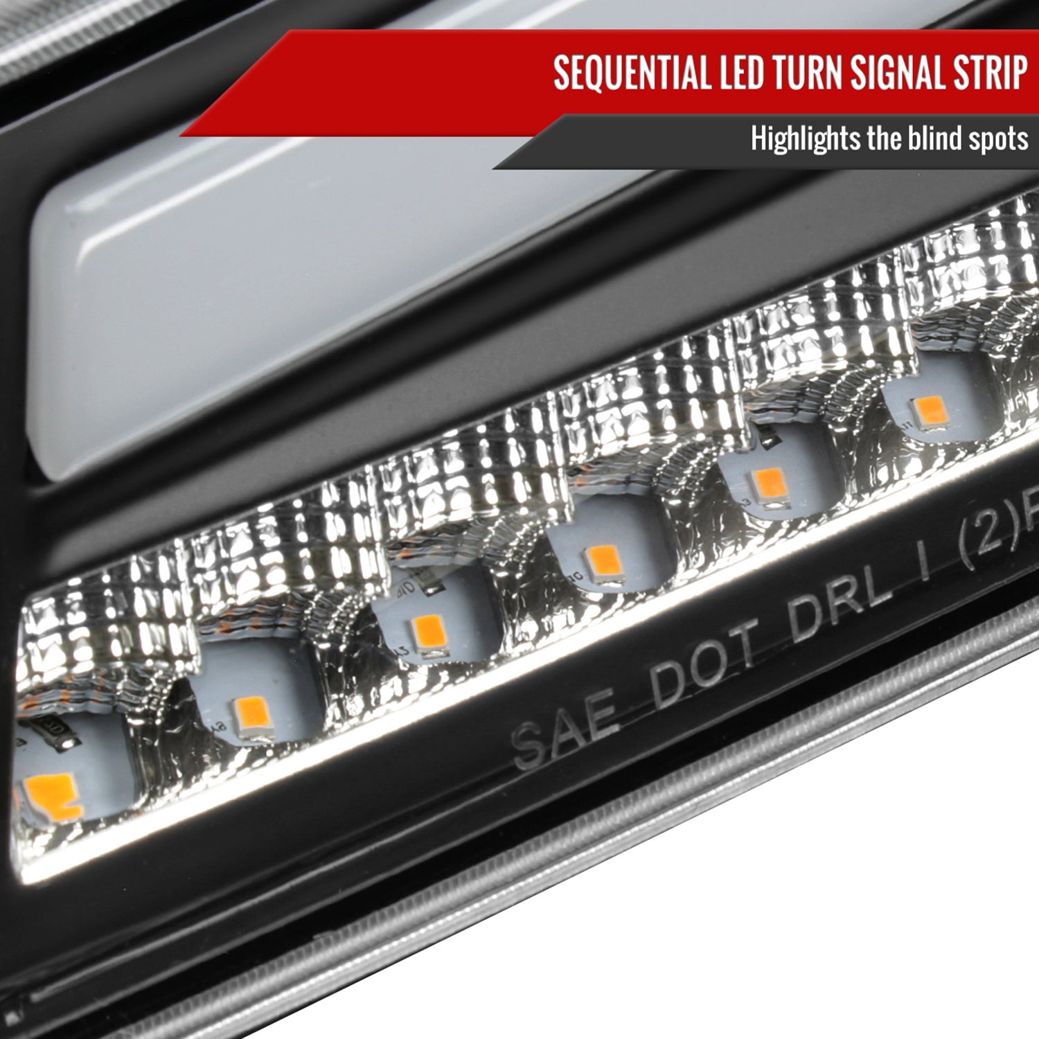 2004-2012 Chevy Colorado/ Canyon LED Bumper Corner Signal Lights Matt Black