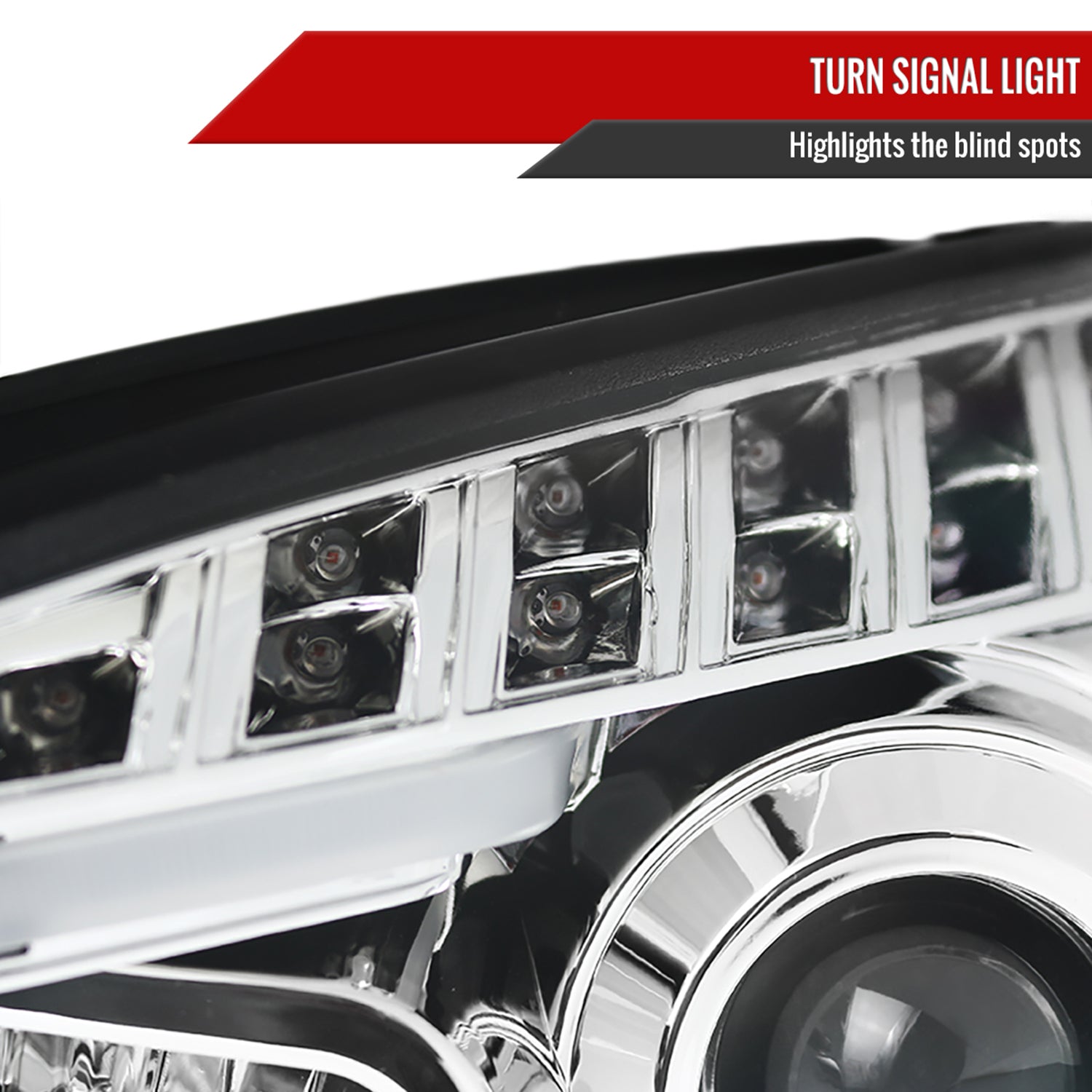 2008-2012 Chevy Malibu LS LT LTZ Hybrid LED Bar Headlights LED Signal Chrome