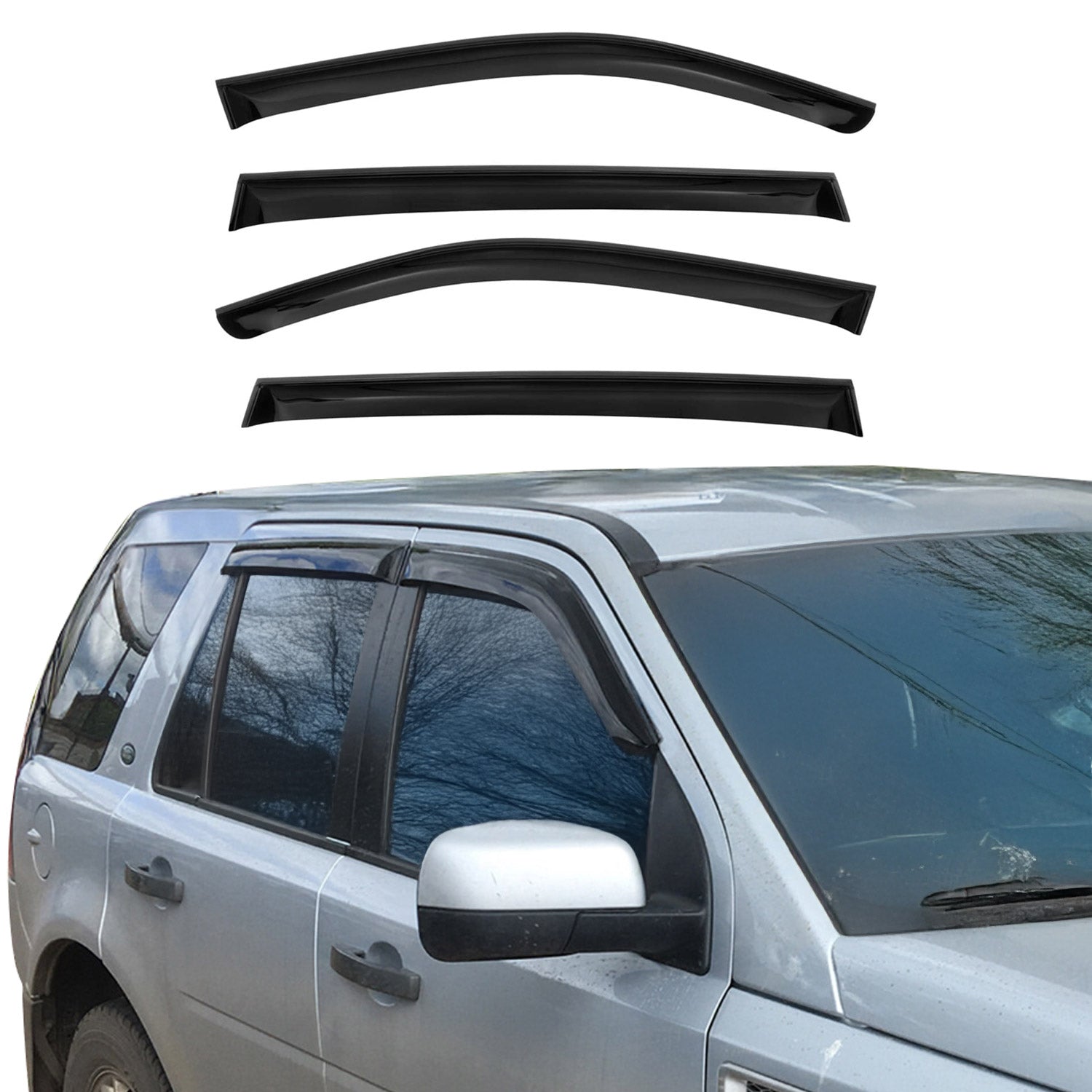 2014-2019 Kia Soul Window Visor Vent Rain Deflector 4Pcs Smoke