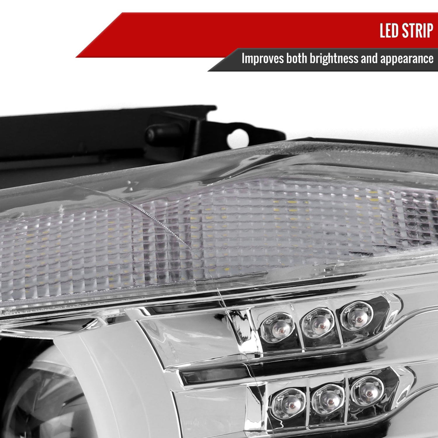 2012-2015 BMW F30 3 Series Sedan Dual U-Bar Headlights LED Signal Lights Chrome