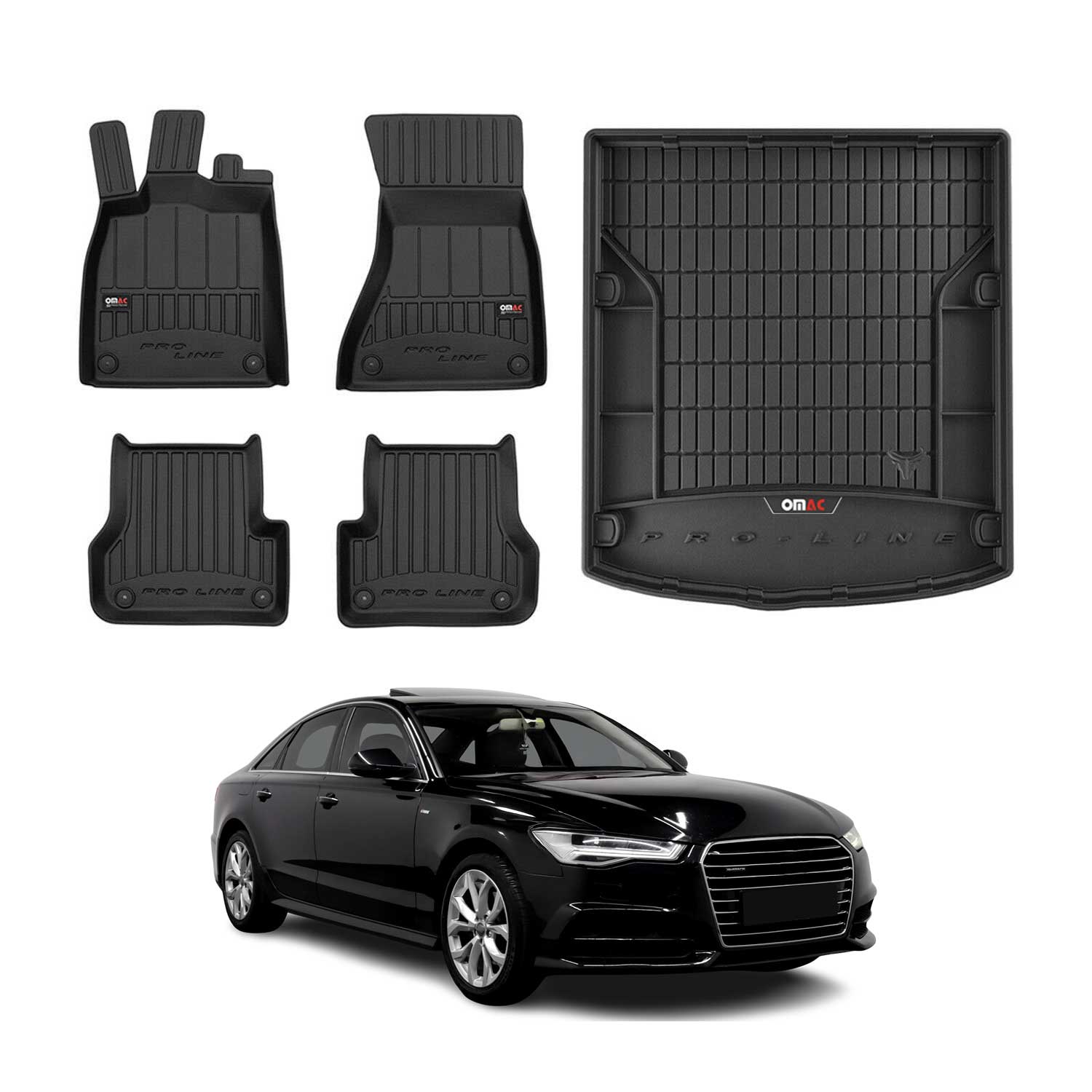 2012-2018 Audi A6 C7 Sedan OMAC Premium Floor Mats & Cargo Liners