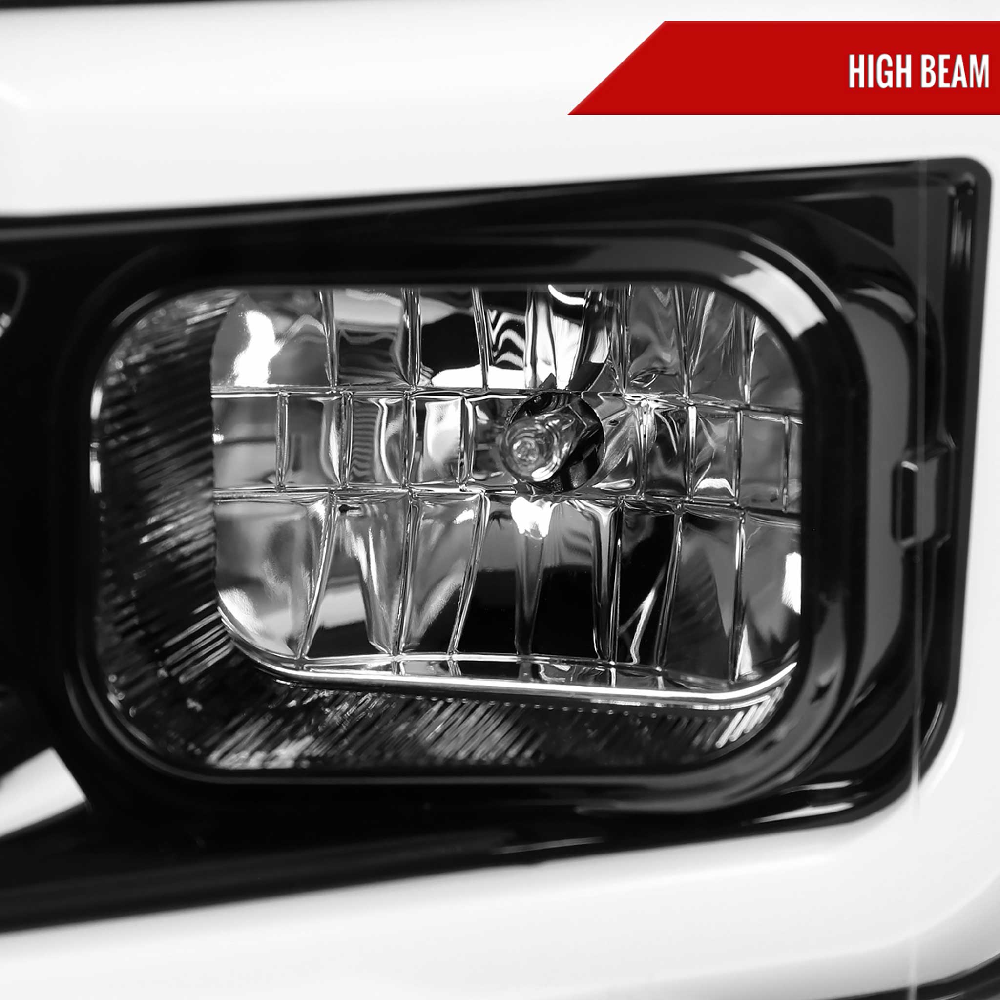 For Ford F-150 2018-2020 LED C Bar Projector Headlights Glossy Black Housing Clear Lens