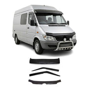 2003-2006 Dodge Sprinter Sun Visor & Bug Shield & Window Visor Deflector Kit 4Pcs Smoke