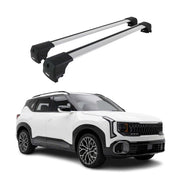2027-2028 Kia Seltos Roof Rack Cross Bars Silver Aluminium 2 Pcs