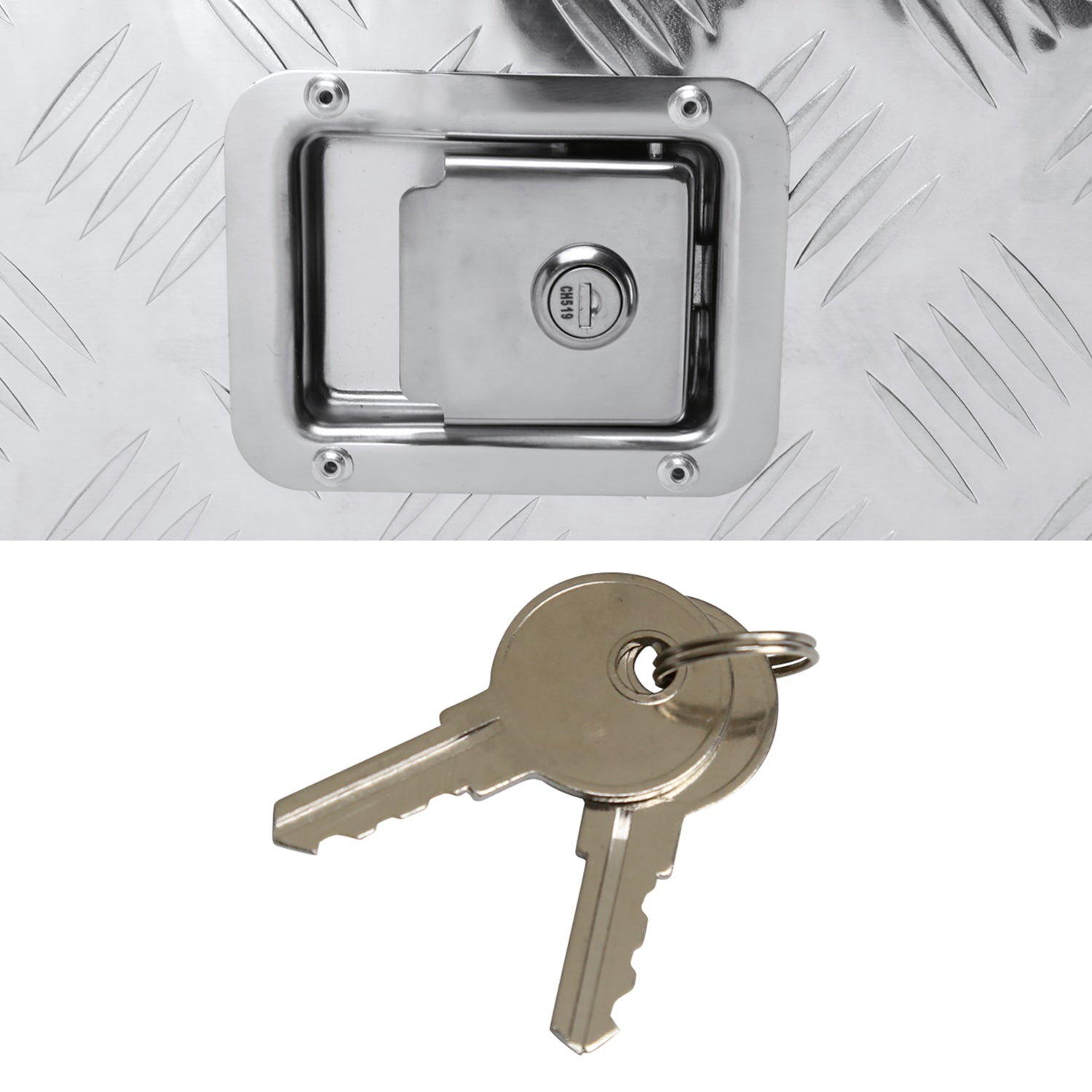 Universal 15~28" Heavy Duty Alu Truck Trailer Tongue Tool Box w/Lock & Keys