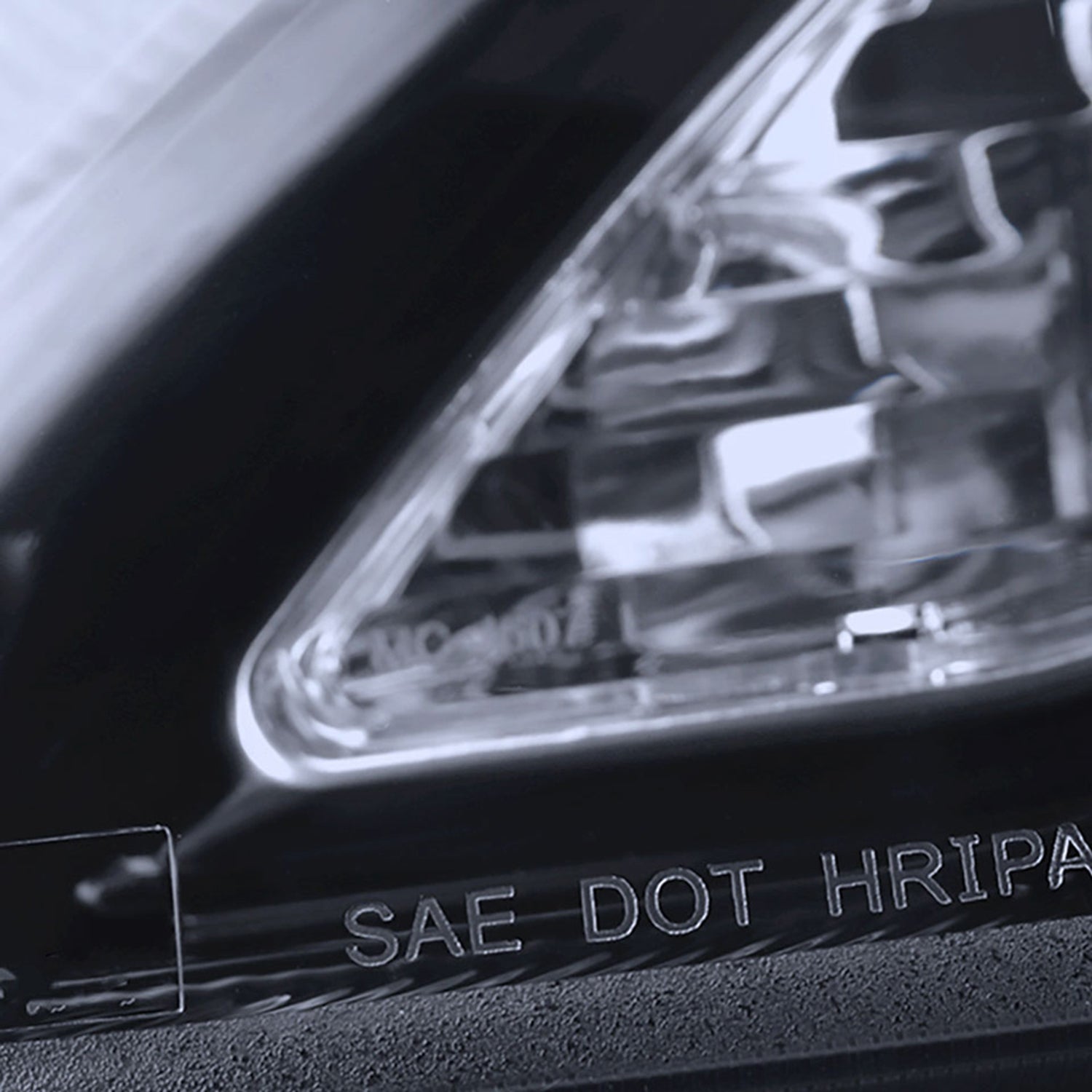 2007-2011 Honda CR-V LED Bar Projector Headlights Glossy Black/Smoke Lens