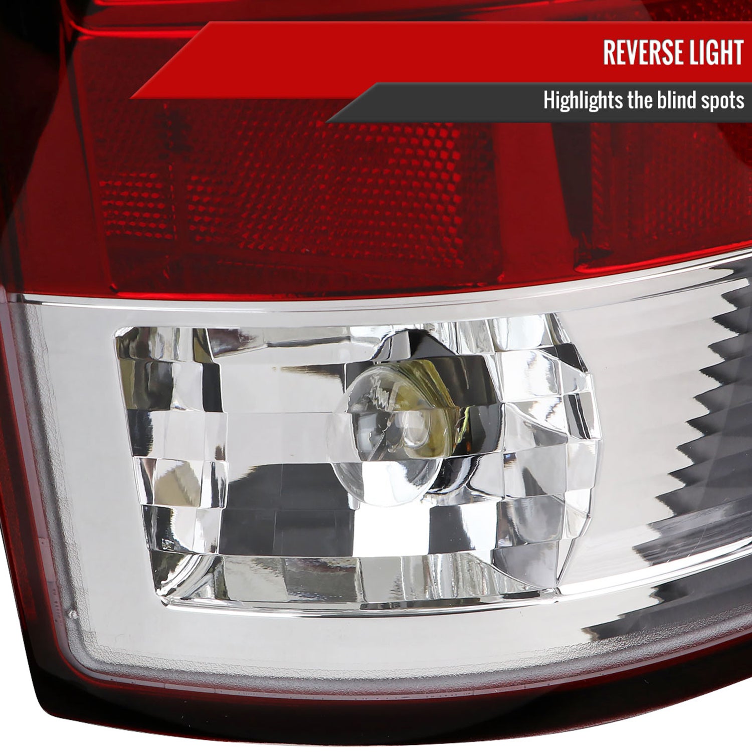 2007-2009 Dodge RAM 1500/2500/3500 LED Tail Lights Chrome/Red Clear Lens