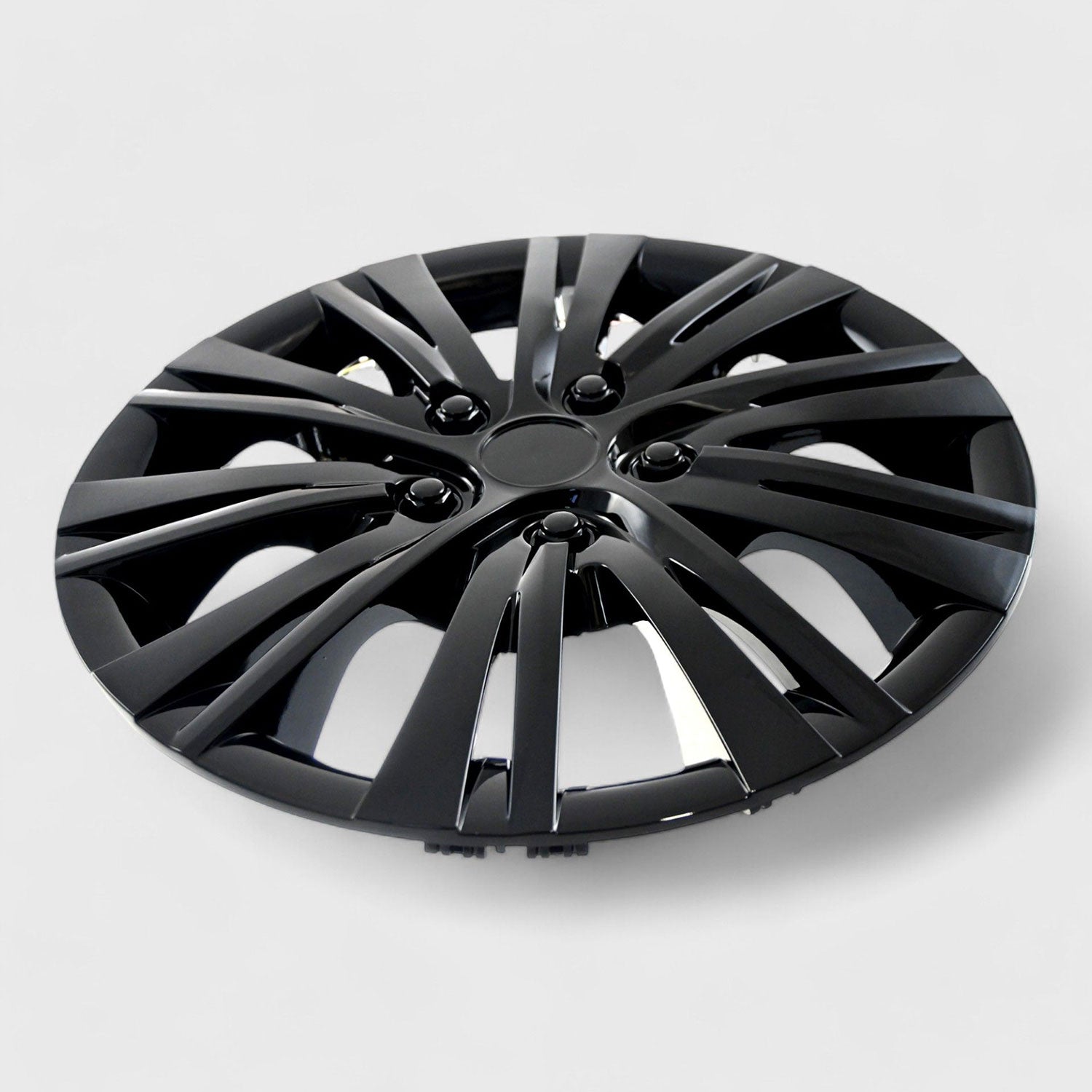 Semi-Universal Wheel Cover Hubcaps Set Gloss Black 4Pcs PP