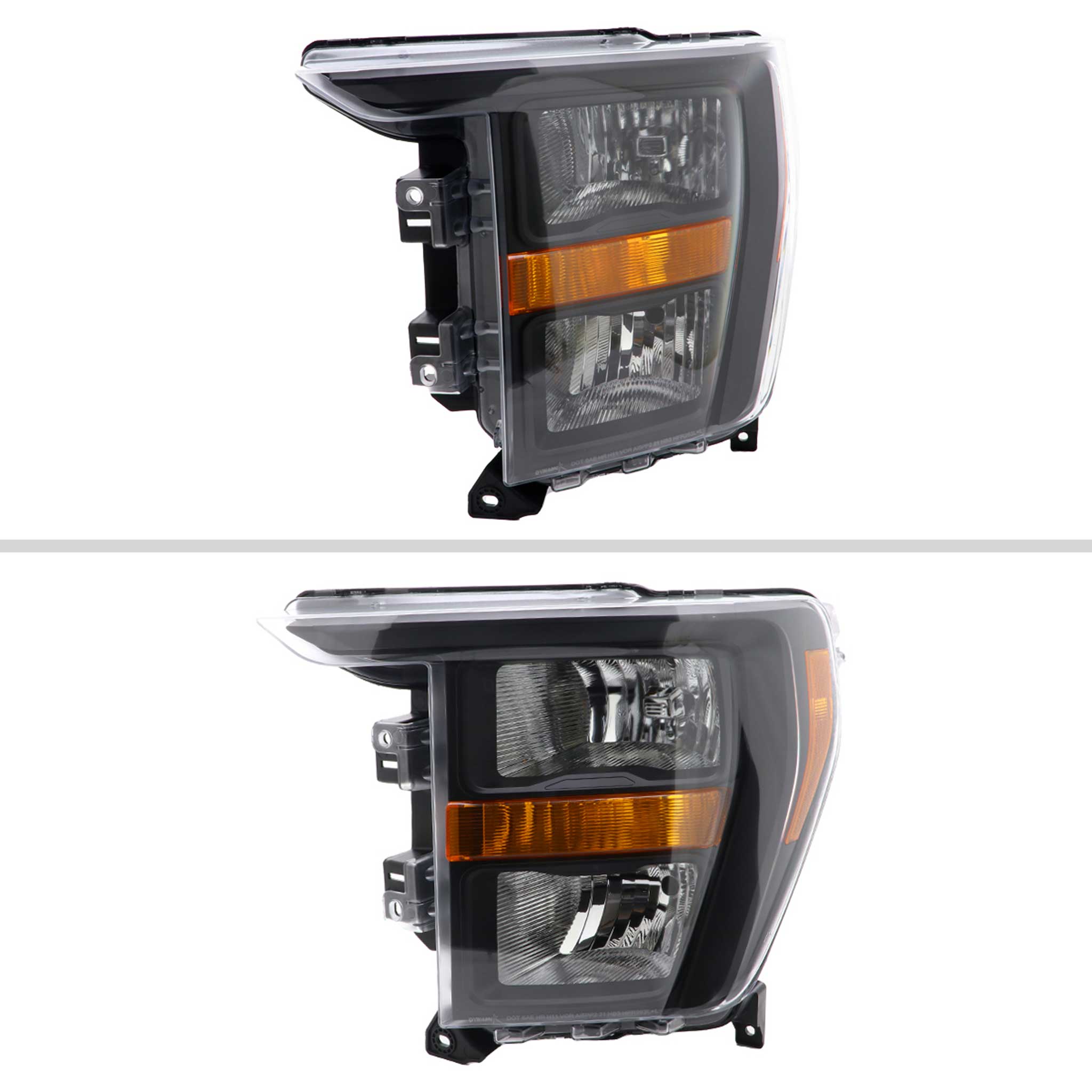 For Ford F-150 2021-2023 Factory Style Headlight Matte Black Housing Clear Lens
