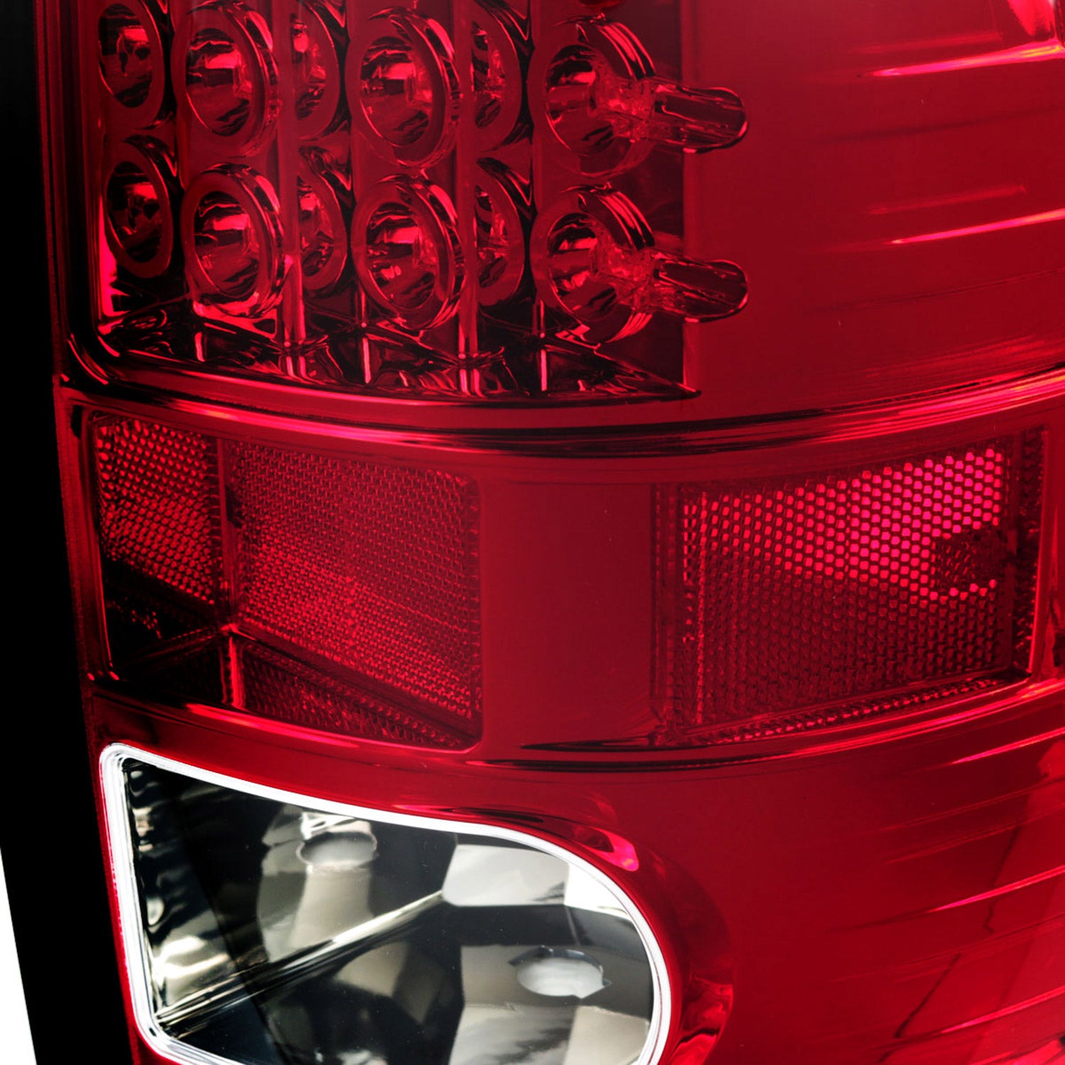 2009-2018 Dodge RAM 1500 2500 3500 LED Tail Lights Chrome/Red