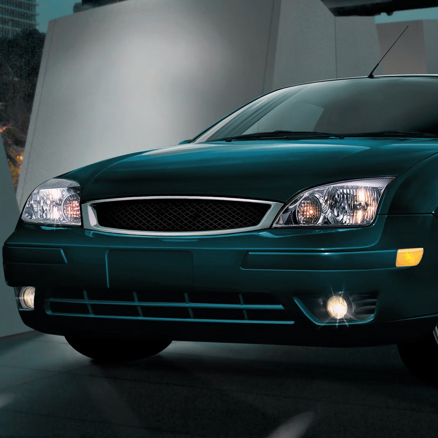 2005-2007 Ford Focus Factory Style Headlights Chrome Housing/Clear Lens