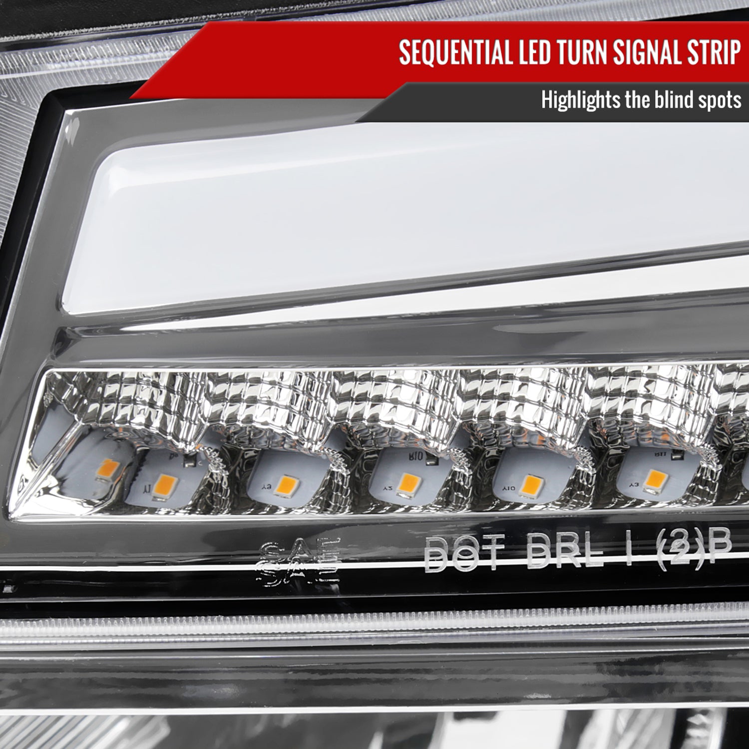 2004-2012 Chevy Colorado/ Canyon/ISUZU I-Series Headlights LED Bar Chrome