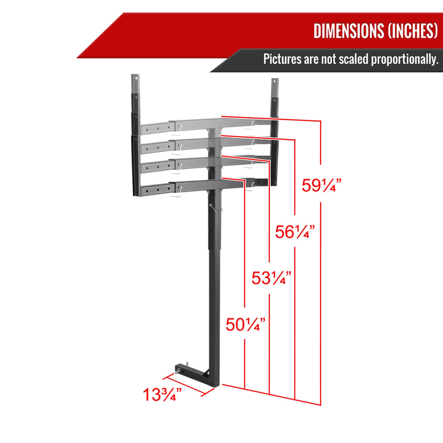 Universal Pickup Steel Truck Bed Extension Rack