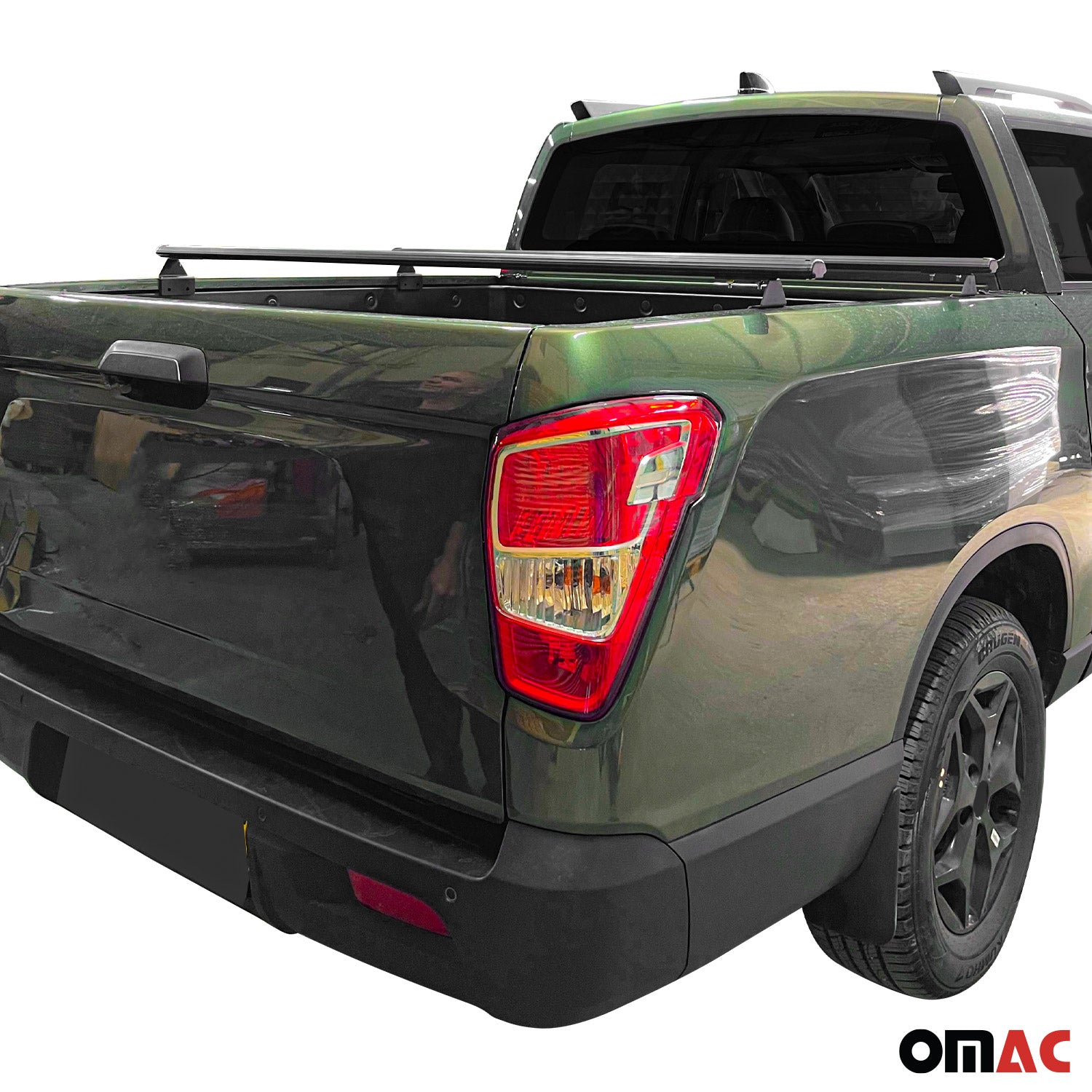 2022-2024 Ford Ranger II Trunk Bed Carrier Roof Racks Alu Black 2 Pcs