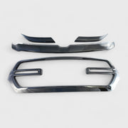 2019-2024 RAM RAM 1500 Grille Overlay Gloss Black 4Pcs ABS Plastic