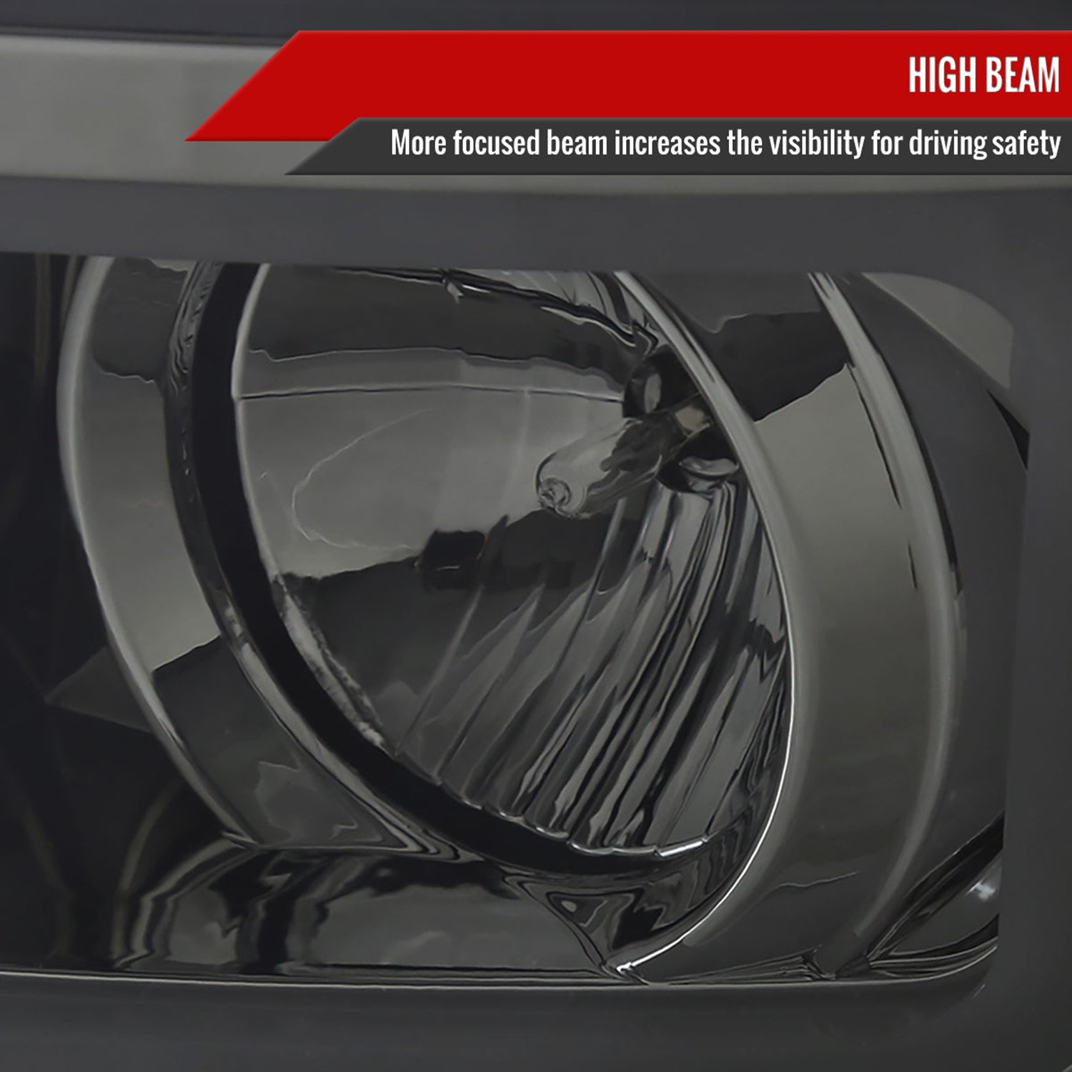 2007-2013 Chevy Silverado 1500 2500HD 3500HD Dual LED C-Bar Headlights Smoke