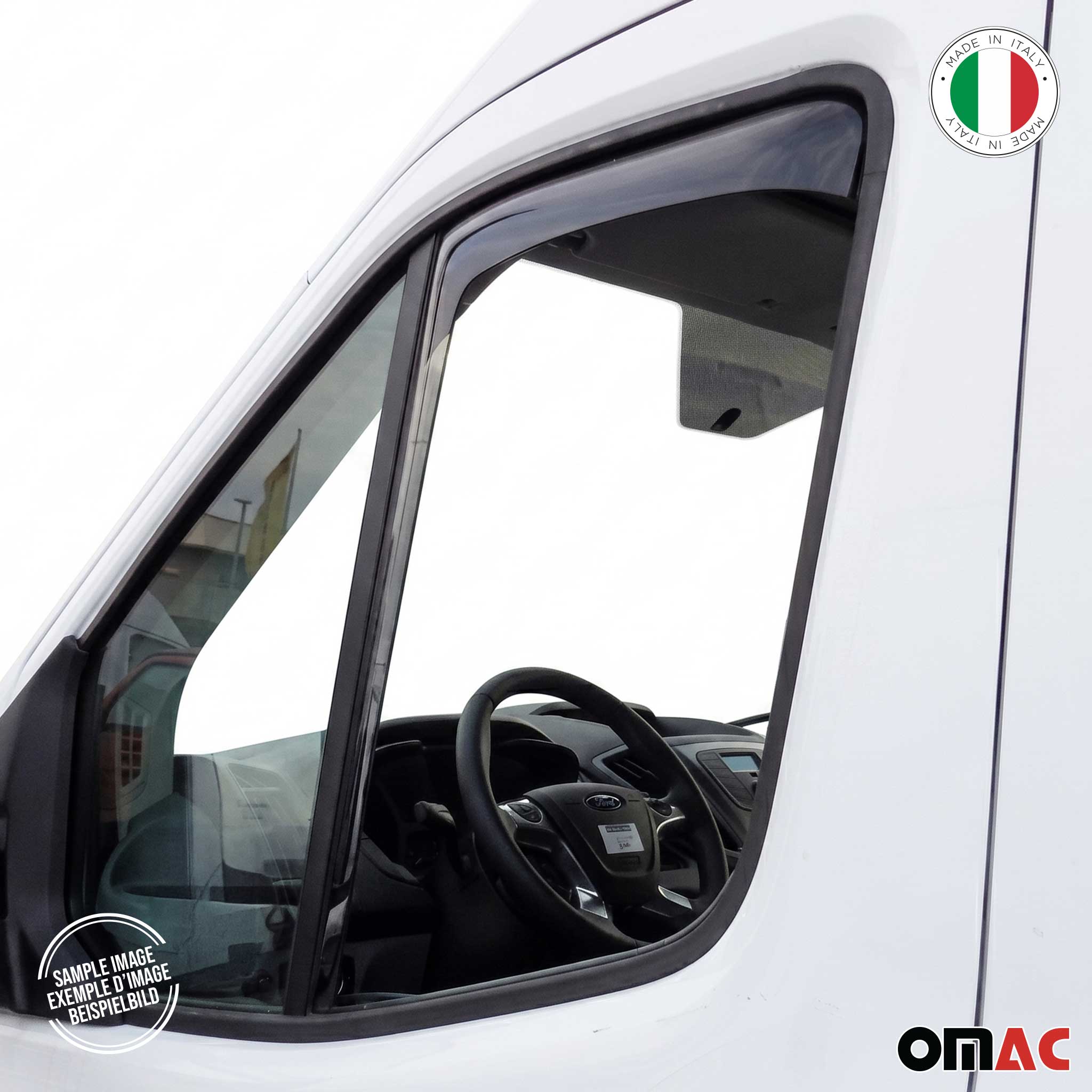 2014-2019 Ford Transit Connect Window Visor Vent Rain Deflector 2Pcs Smoke