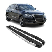 2009-2017 Audi Q5 SQ5 Running Boards Side Steps Silver & Black