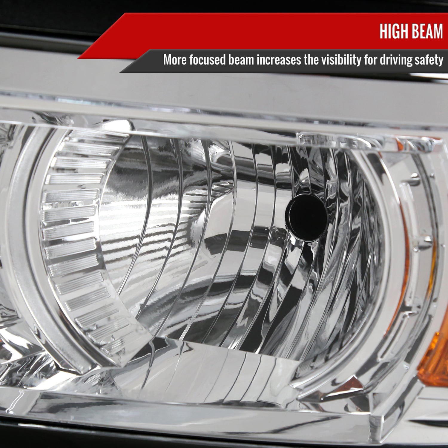 2014-2015 Chevy Silverado 1500 Projector Headlights Chrome/Clear Lens