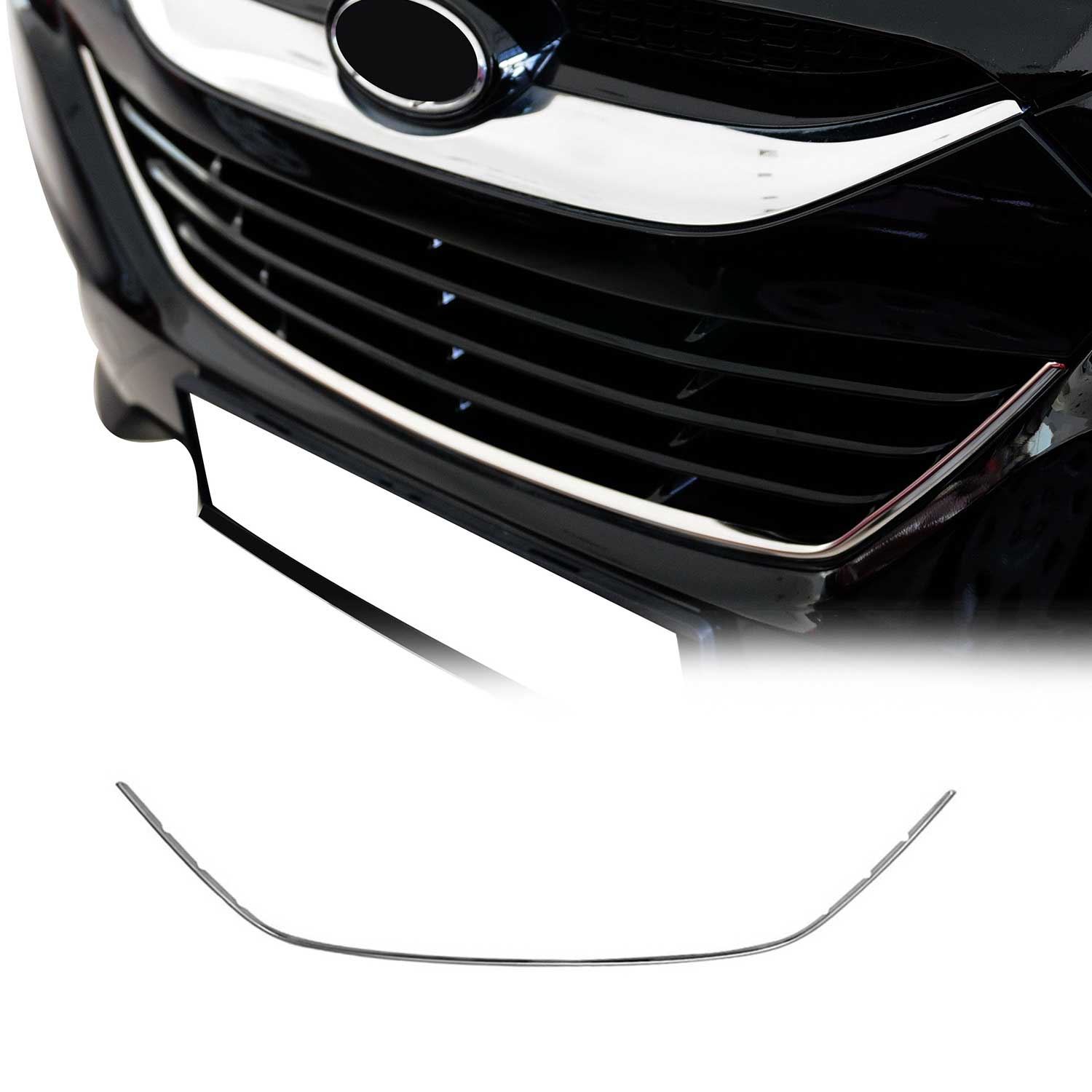 2013-2017 Hyundai Elantra GT Front Bumper Grill Trim Molding Stainless Steel Silver
