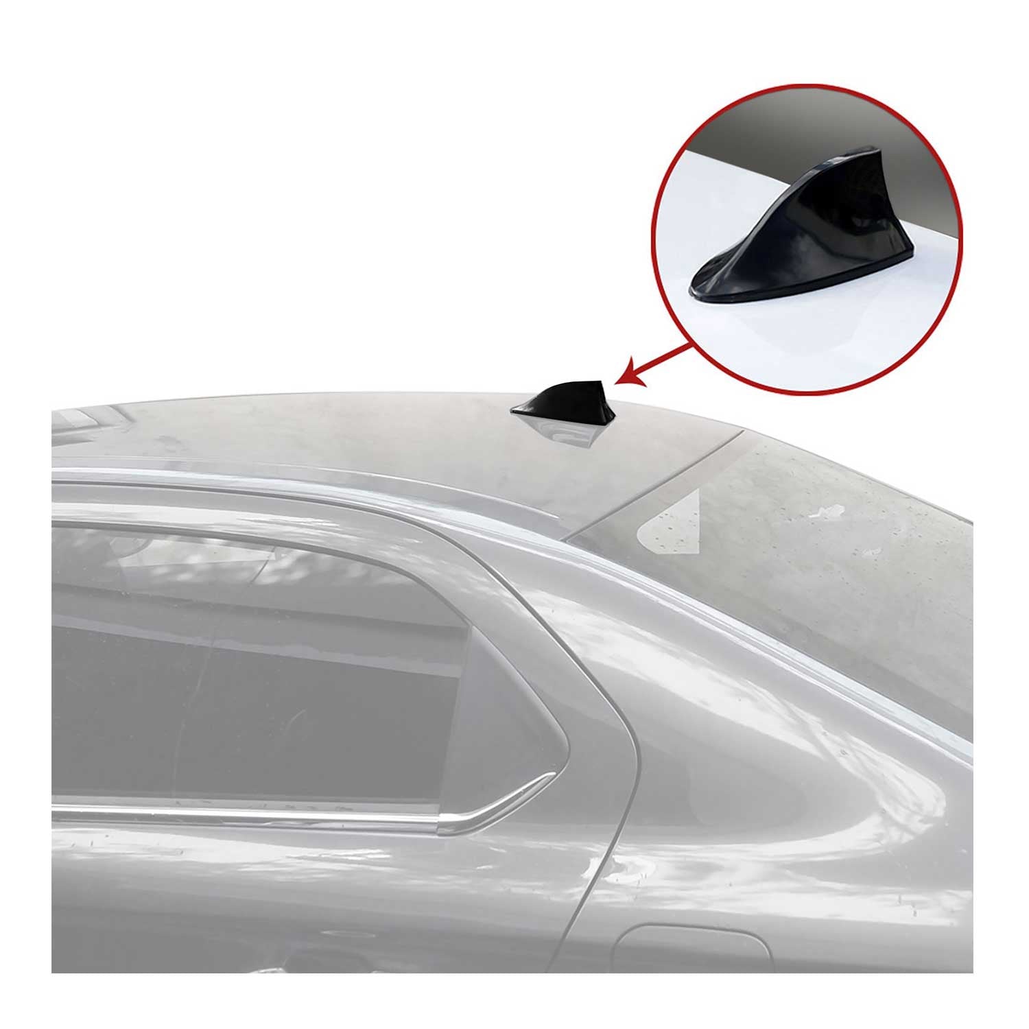 Ford Fusion Car Shark Fin Antenna Roof Radio AM/FM Signal Black