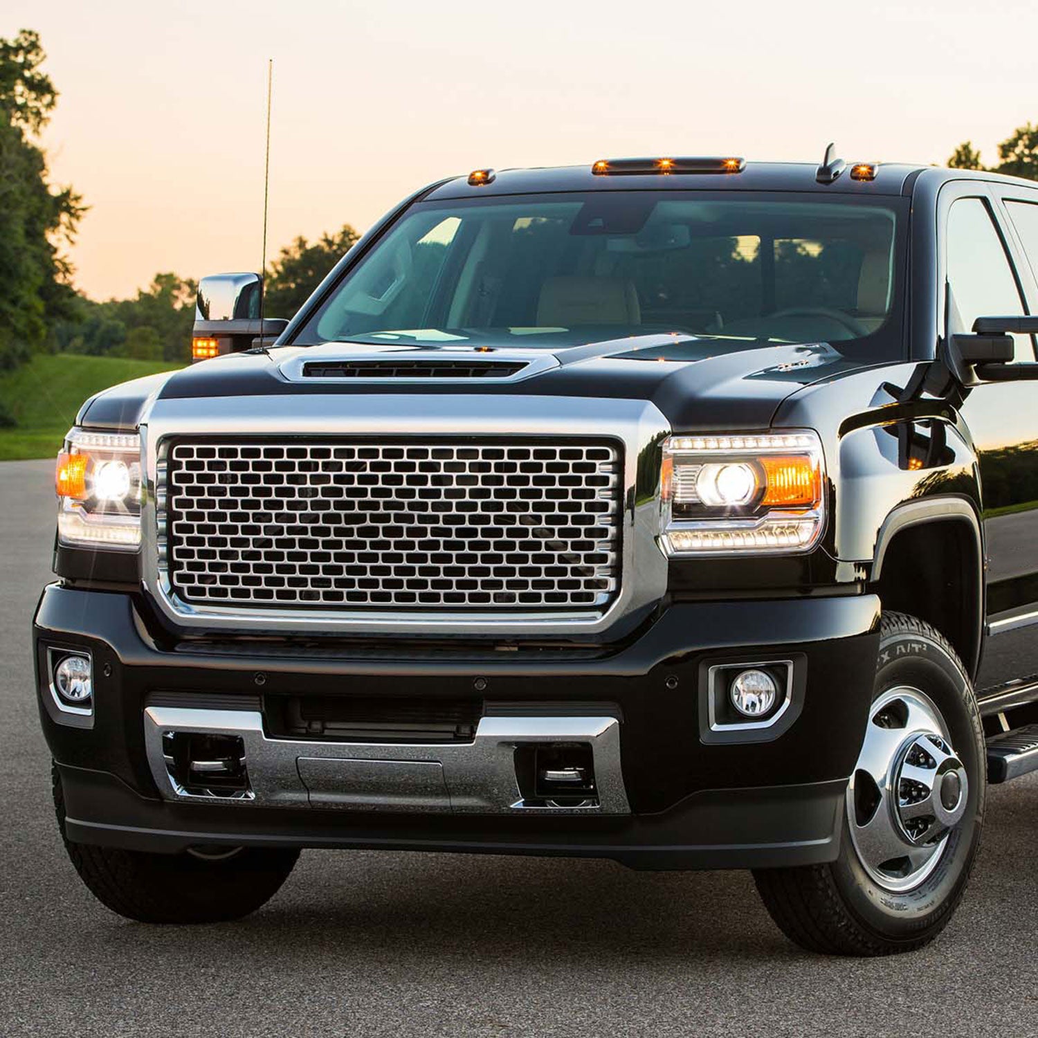 2015-2018 GMC Sierra 2500HD/3500HD PS24W Fog Lights Kit Chrome/Clear Lens
