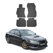 2006-2009 Subaru Legacy Floor Mats Liners Full Set All Weather Rubber Black