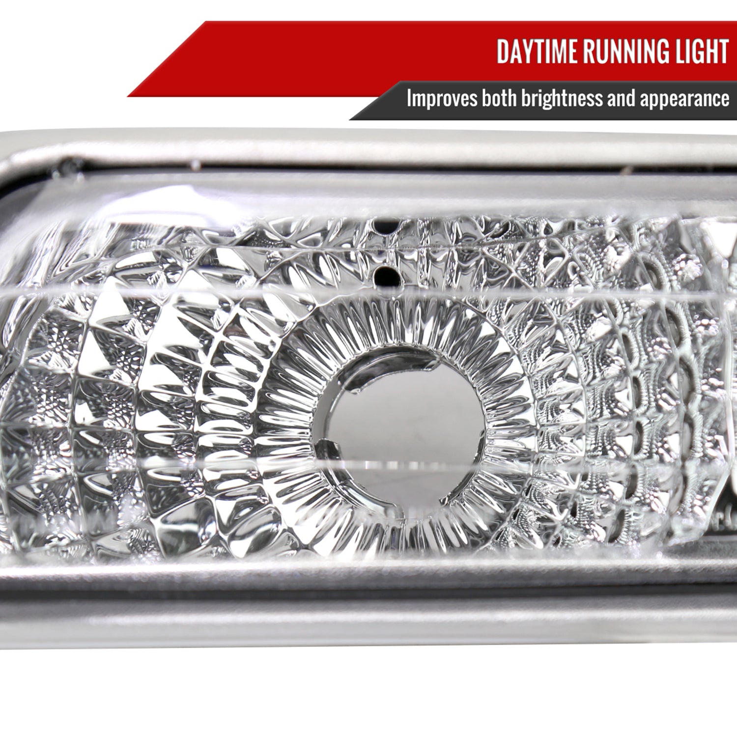 1999-2002 Chevy Silverado/ 2000-2006 Tahoe Suburban Bumper Lights Chrome/Clear
