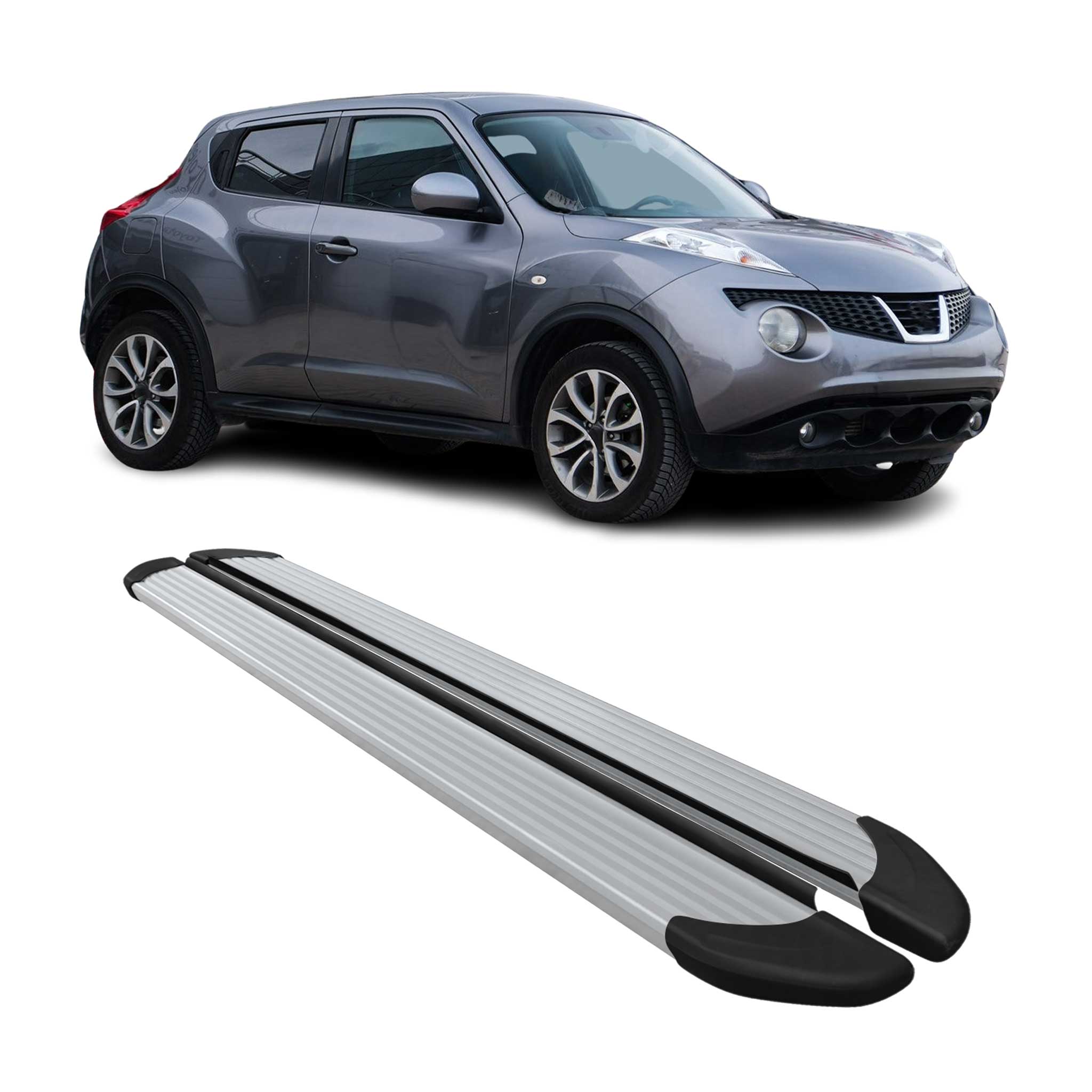 2011-2018 Nissan Juke Running Boards Side Steps Silver