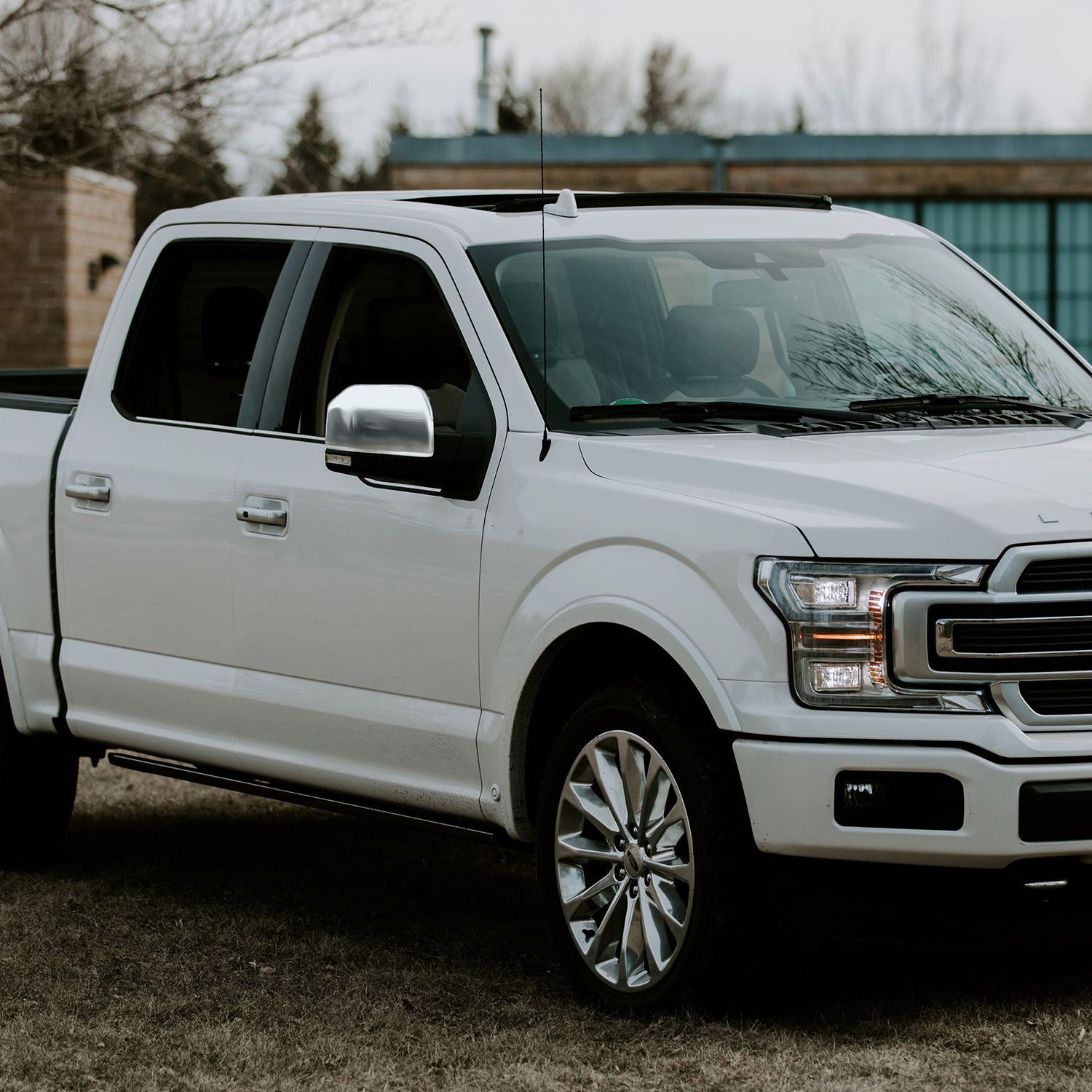 2015-2020 Ford F-150 Mirror Cover Caps Chrome 2Pcs ABS Plastic