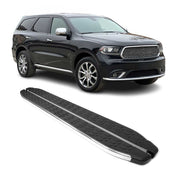 2011-2025 Dodge Durango Running Board Side Steps Nerf Bar Silver Black 2x