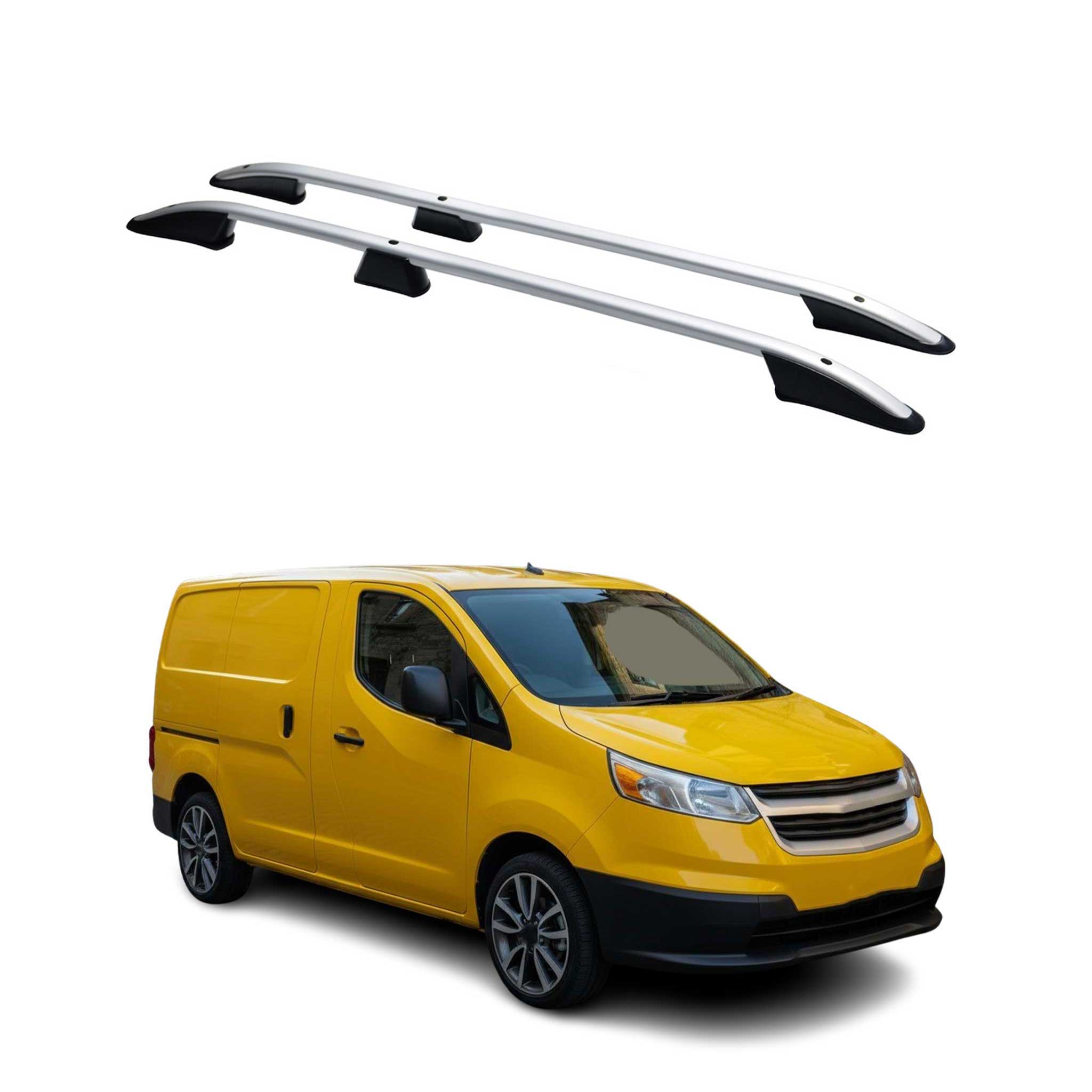 2015-2018 Chevrolet City Express Roof Rack Rails Side Rails Silver