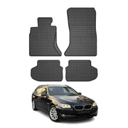 2010-2013 BMW 5 Series F11 Wagon Floor Mats Liners Full Set All Weather Rubber Black