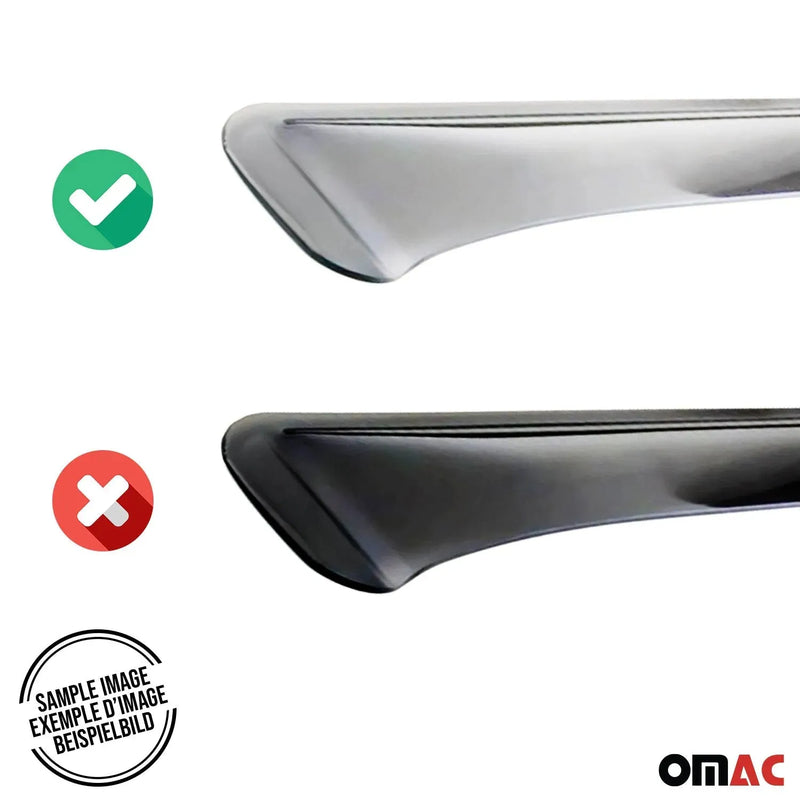 2008-2014 BMW X6 E71 & E72 Window Visor Vent Rain Deflector 2Pcs Smoke