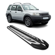 1996-2006 Land Rover Freelander Running Boards Side Steps Silver & Black