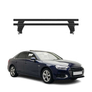 Top Roof Racks Cross Bars fits Audi A4 B9 Sedan 2020-26 FL 2Pcs Black Aluminium
