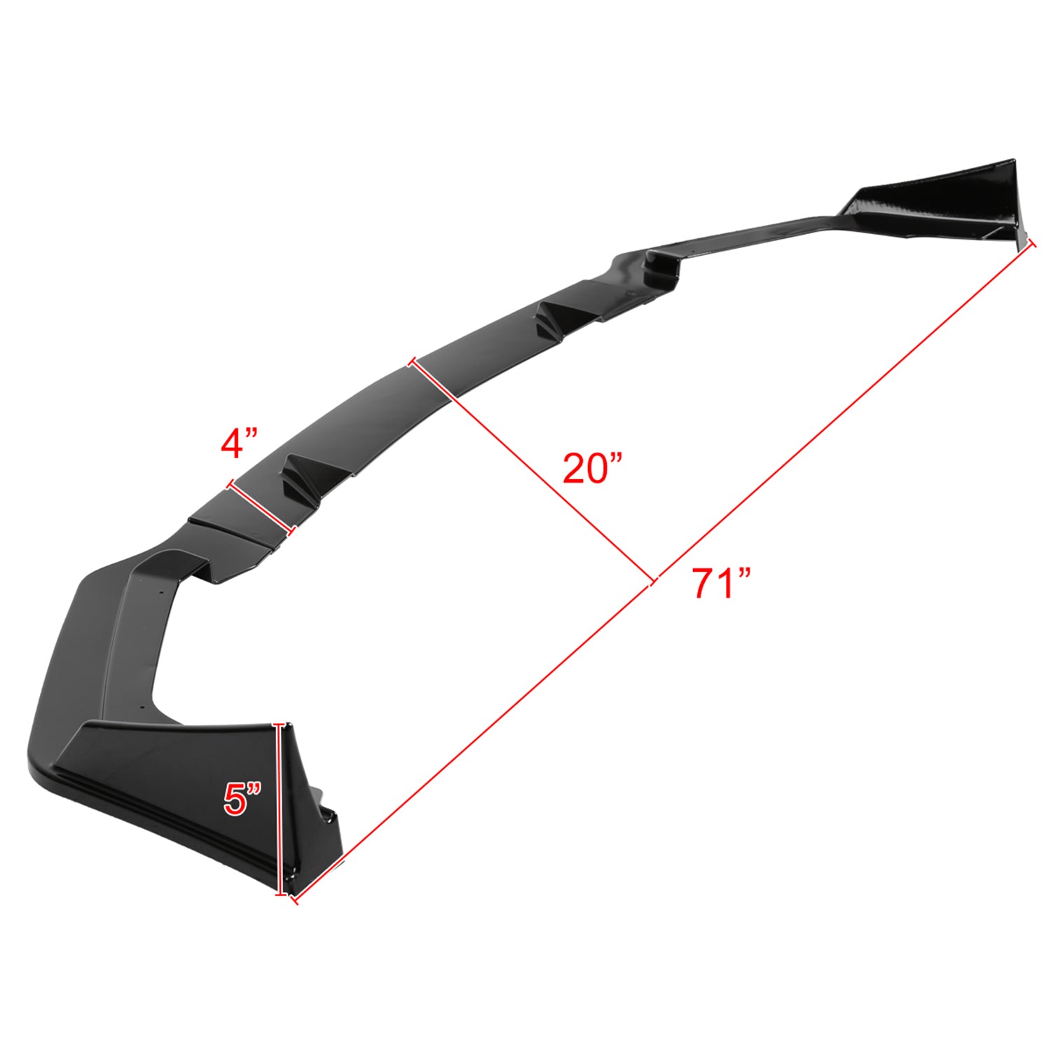 2014-2018 Infiniti Q50 Sport Glossy Black Polypropylene 3Pcs Bumper Lip