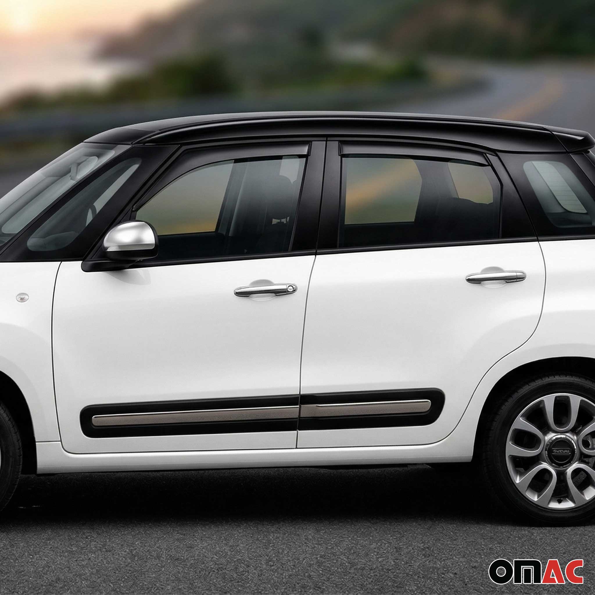 2014-2020 Fiat 500L Window Visor Vent Rain Deflector 4Pcs Smoke