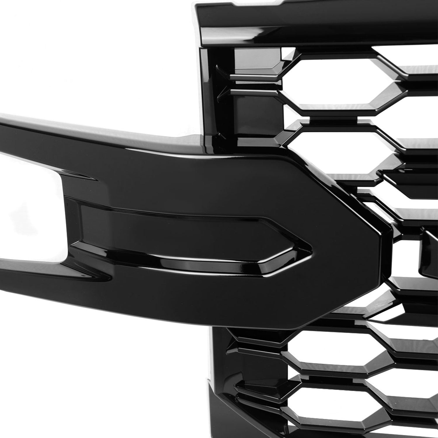 2019-2022 Chevrolet Silverado 1500 LT Glossy Black Honeycomb Hood Grille