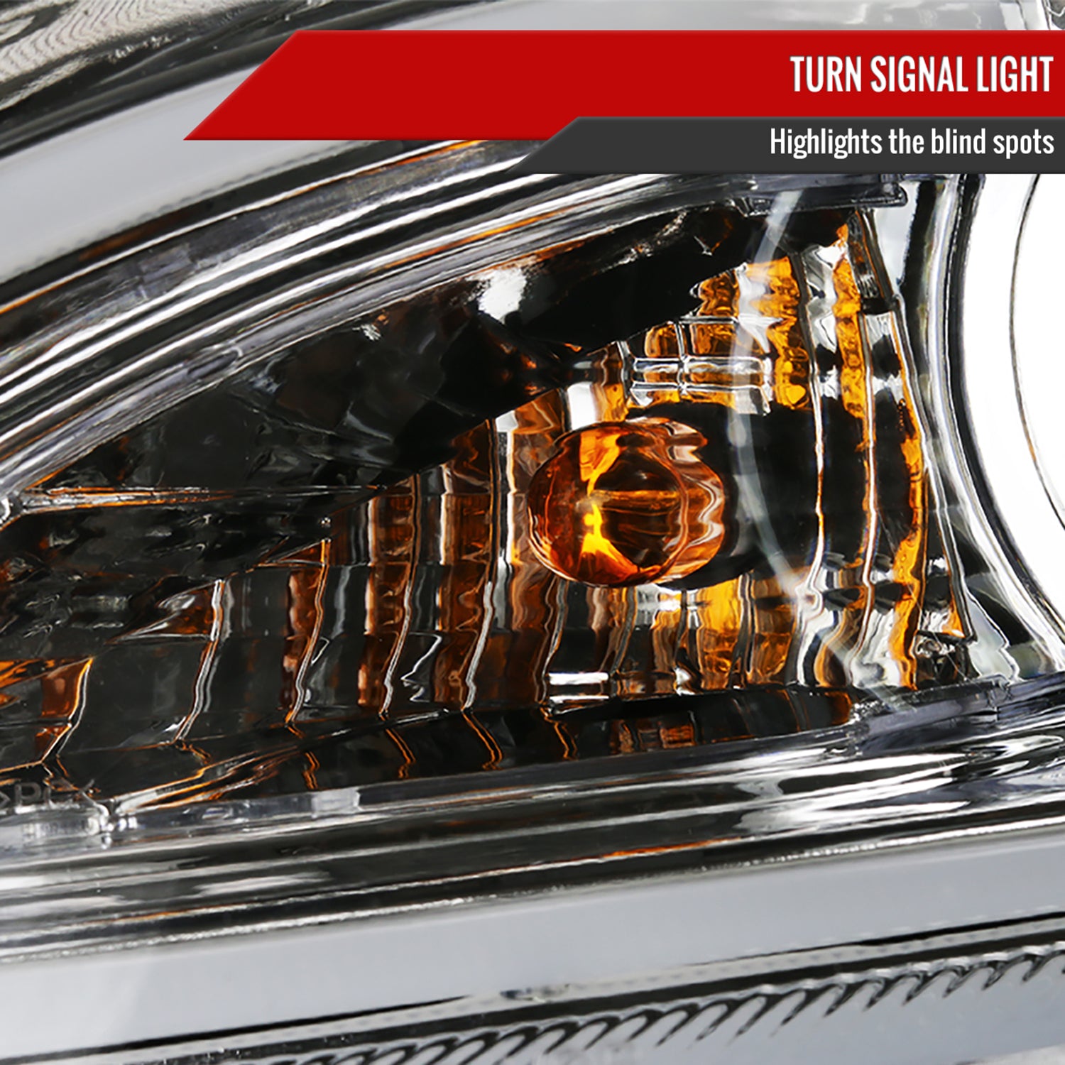 2010-2013 Mazda 3 Projector Headlights w/ LED Light Strip Chrome/Clear Lens
