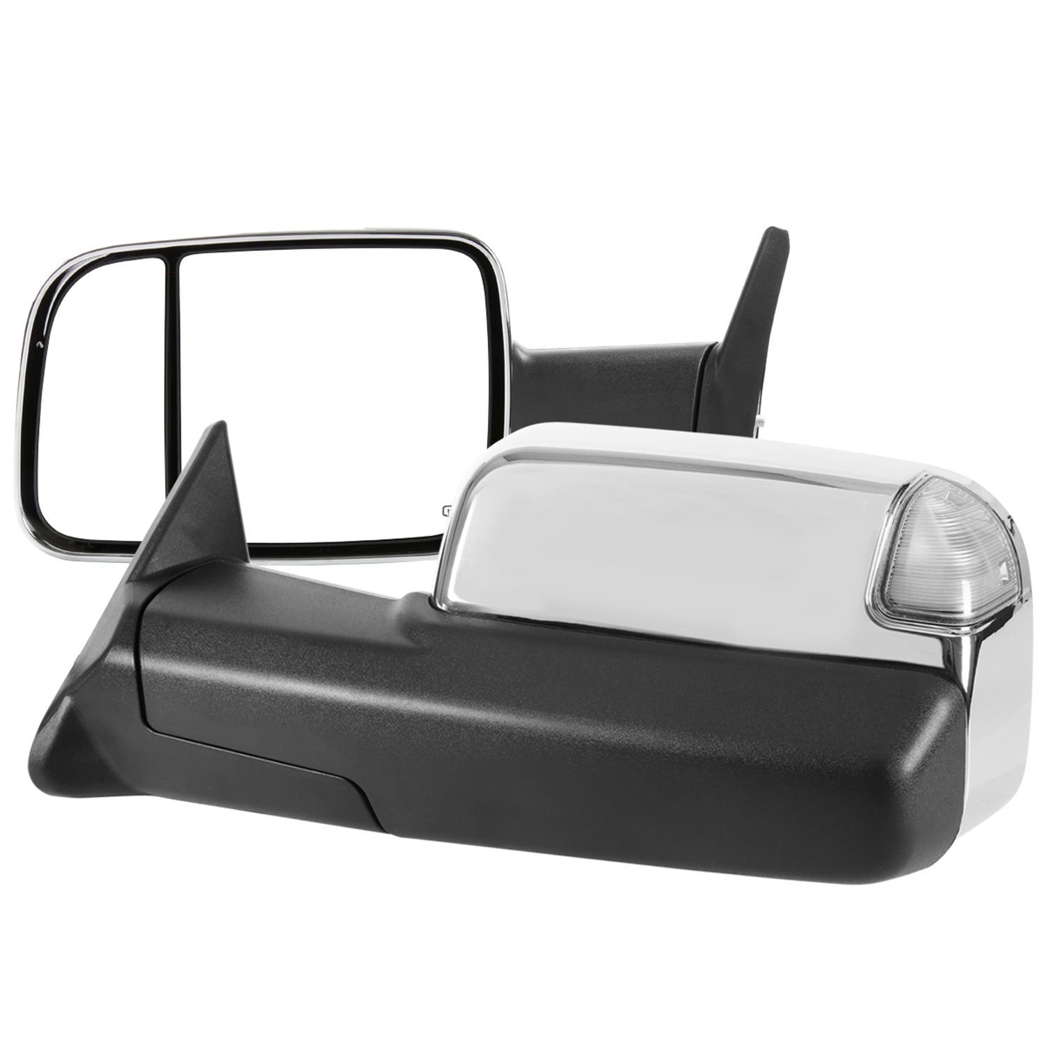 1998-2001 Dodge RAM 1500 2500 3500 Chrome Heated Towing Mirrors & Turn Signal