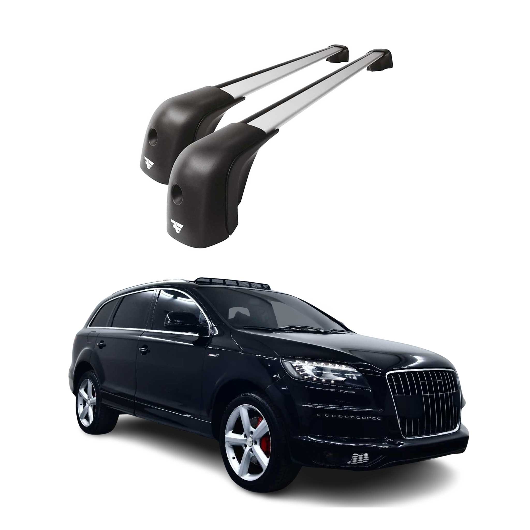 2007-2024 Audi Q7 Roof Racks Cross Bars Silver