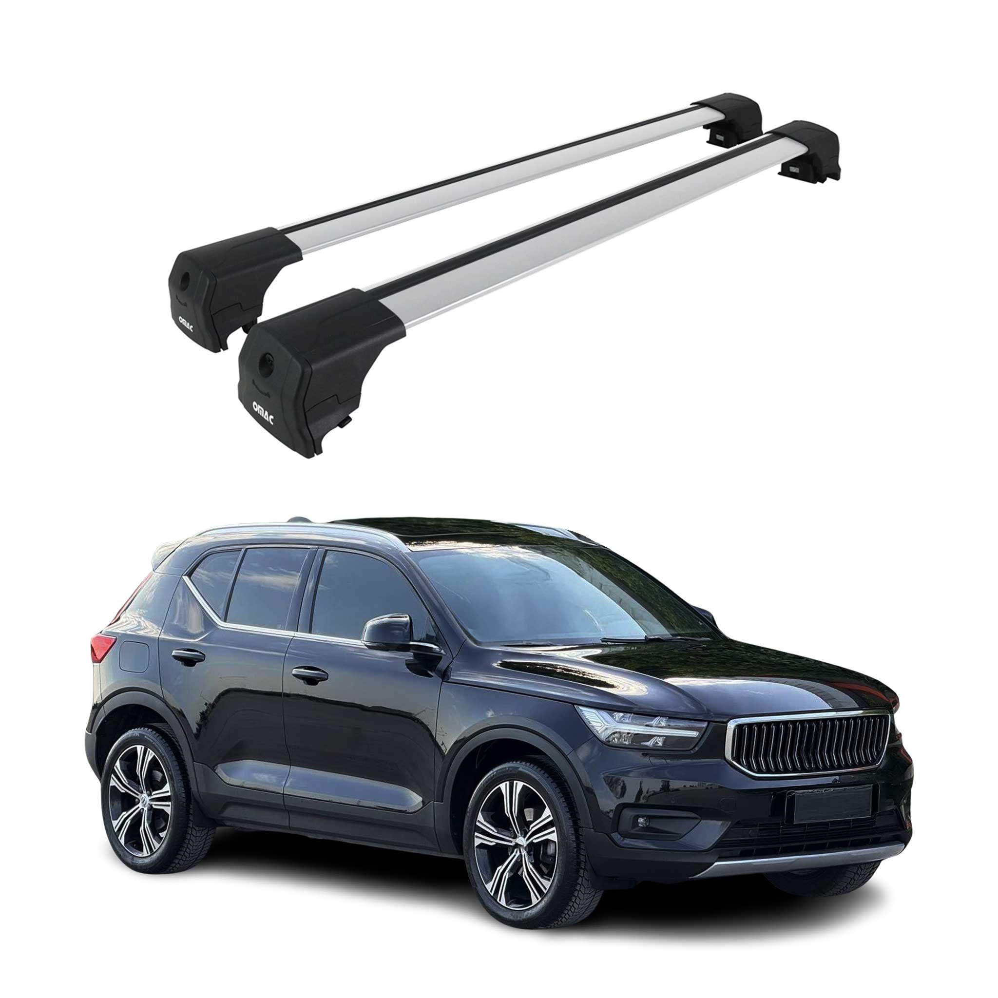 2019-2026 Volvo XC40 Roof Rack Cross Bars Silver