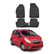 2013-2015 Chevrolet Spark Floor Mats Liners Full Set All Weather Black
