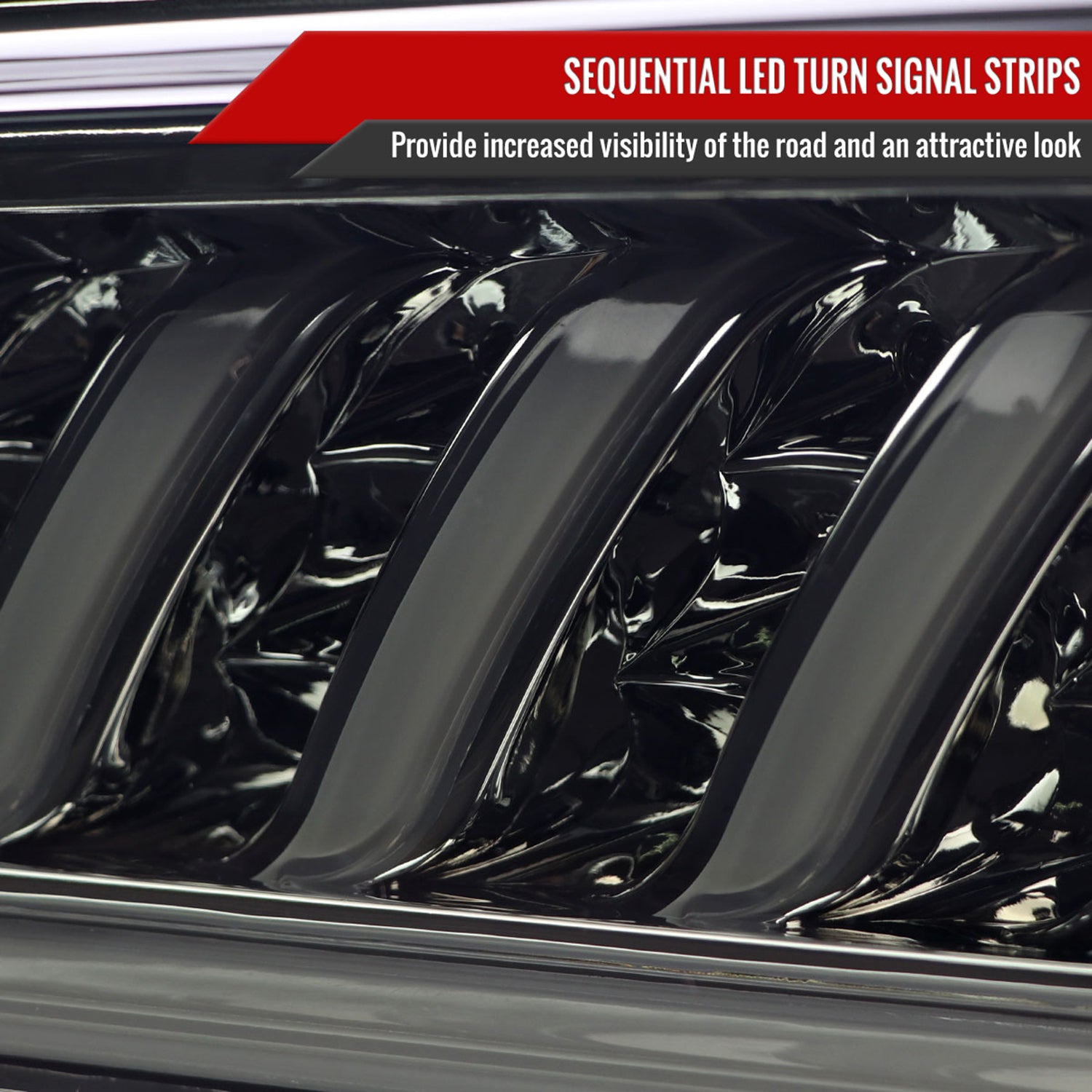 2016-2018 Chevy Camaro Sequential LED Tail Lights Chrome Housing/Smoke Lens