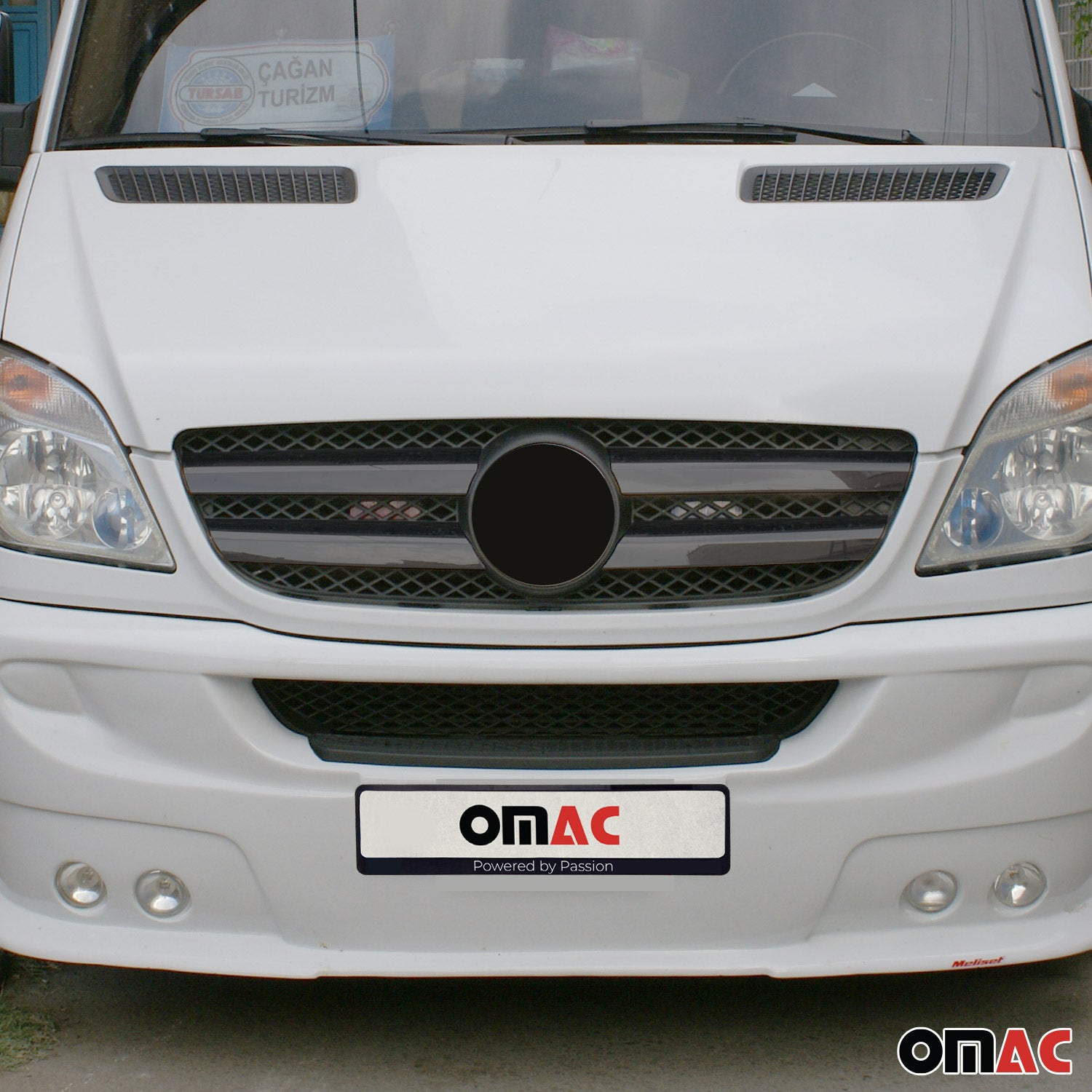 2006-2013 Mercedes Sprinter W906 Front Bumper Grill Trim Stainless Steel Dark 4x