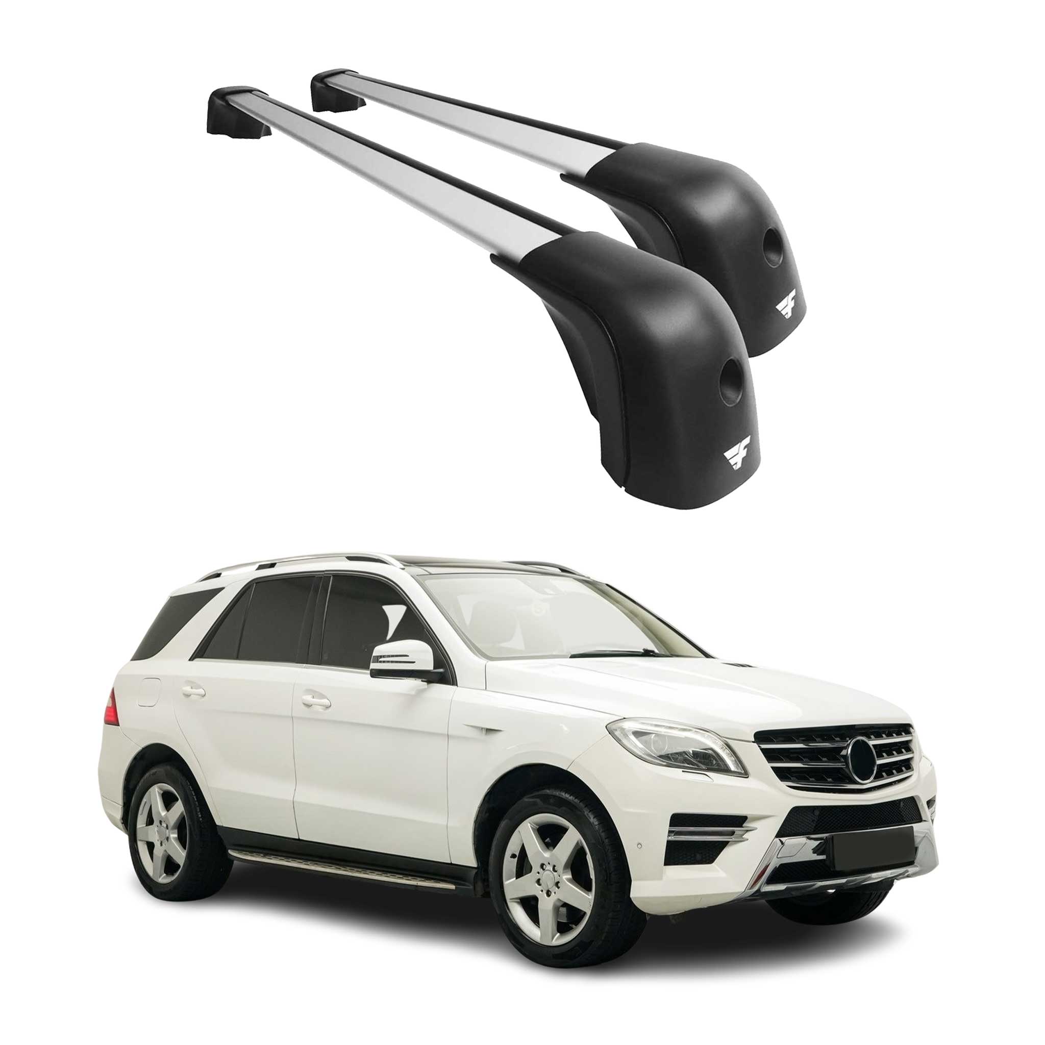 2012-2015 Mercedes ML Class W166 Roof Racks Cross Bars Silver
