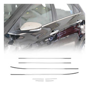 2013-2017 Hyundai Elantra GT Window Molding Trim Streamer Stainless Steel Silver 8 Pcs
