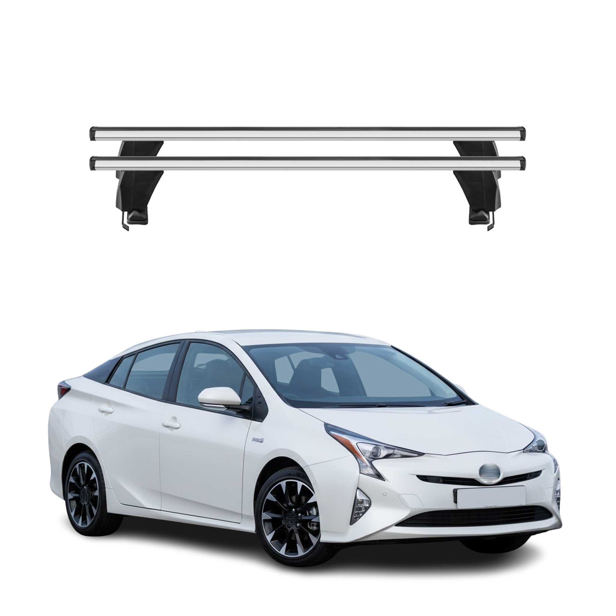 2016-2018 Toyota Prius Roof Rack Cross Bars Silver