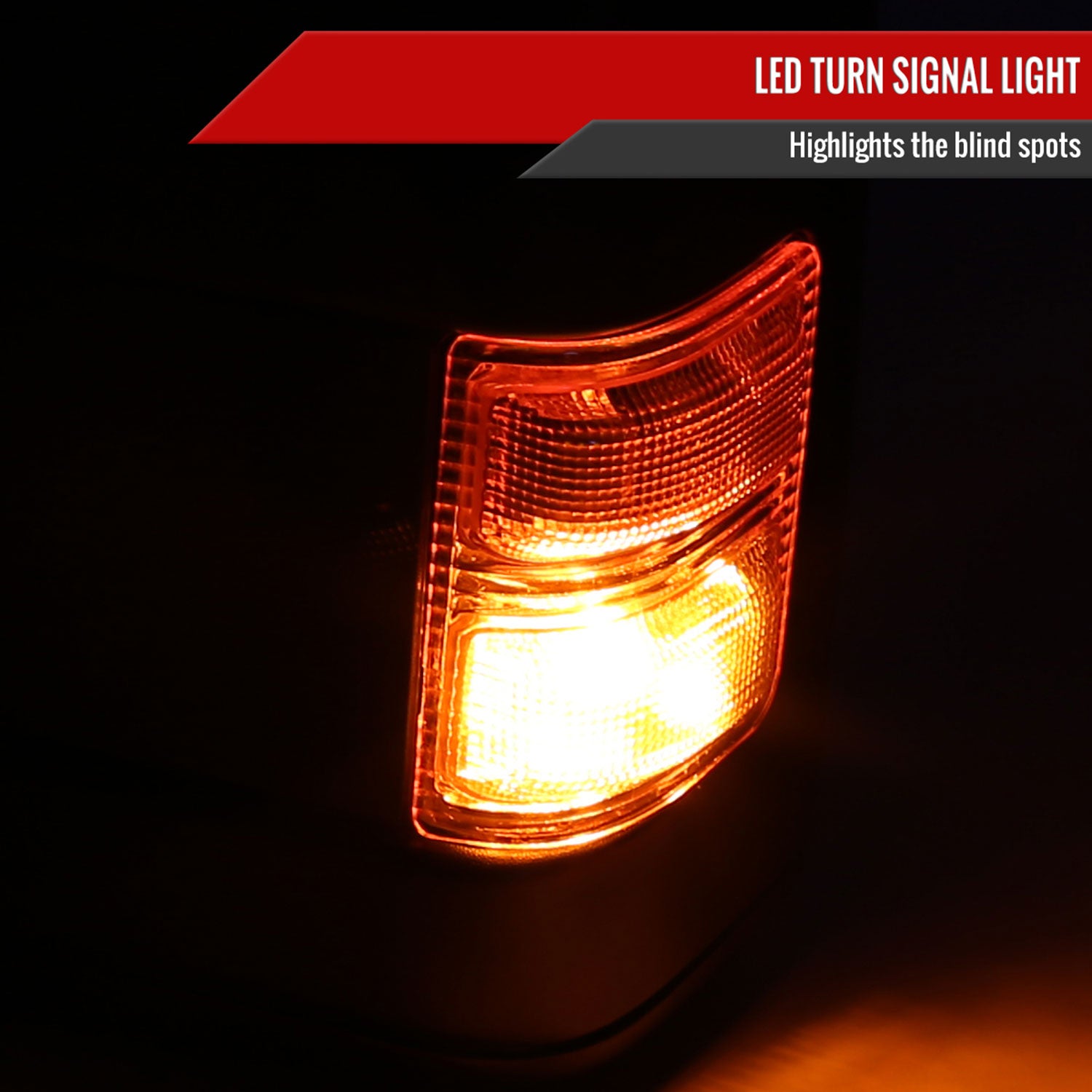 1999-2016 Ford F-250/350/450/550 Manual Towing Mirrors Amber Lens &Turn Signal